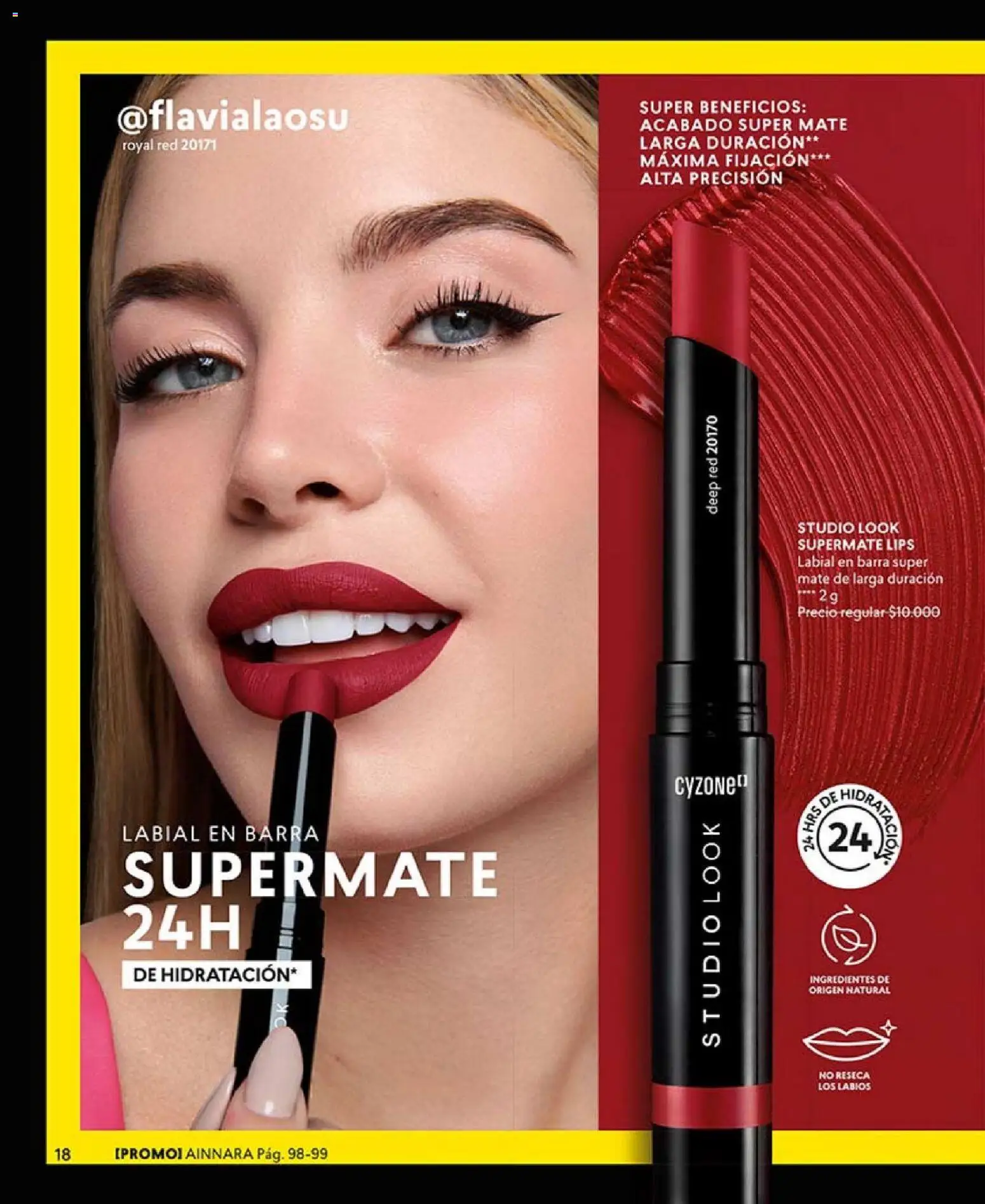 Catálogo CyZone Campaña 2 │ válido desde el 16.01.2026 | Página: 18 | Productos: Mate, Labial