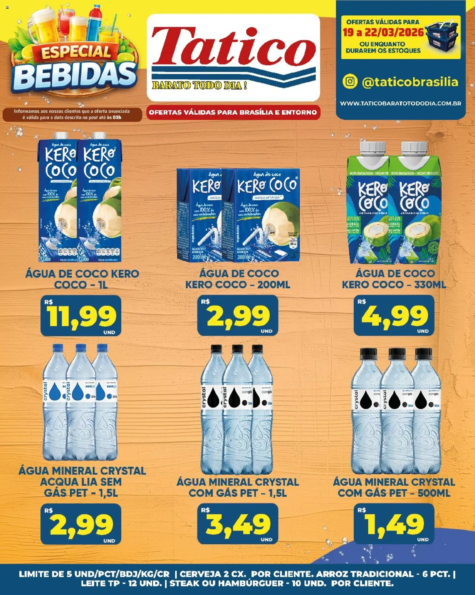 Tatico Folheto - válido de 19.03.2026 | Página: 20 | Produtos: Coco, Água de coco, Hambúrguer, Água mineral