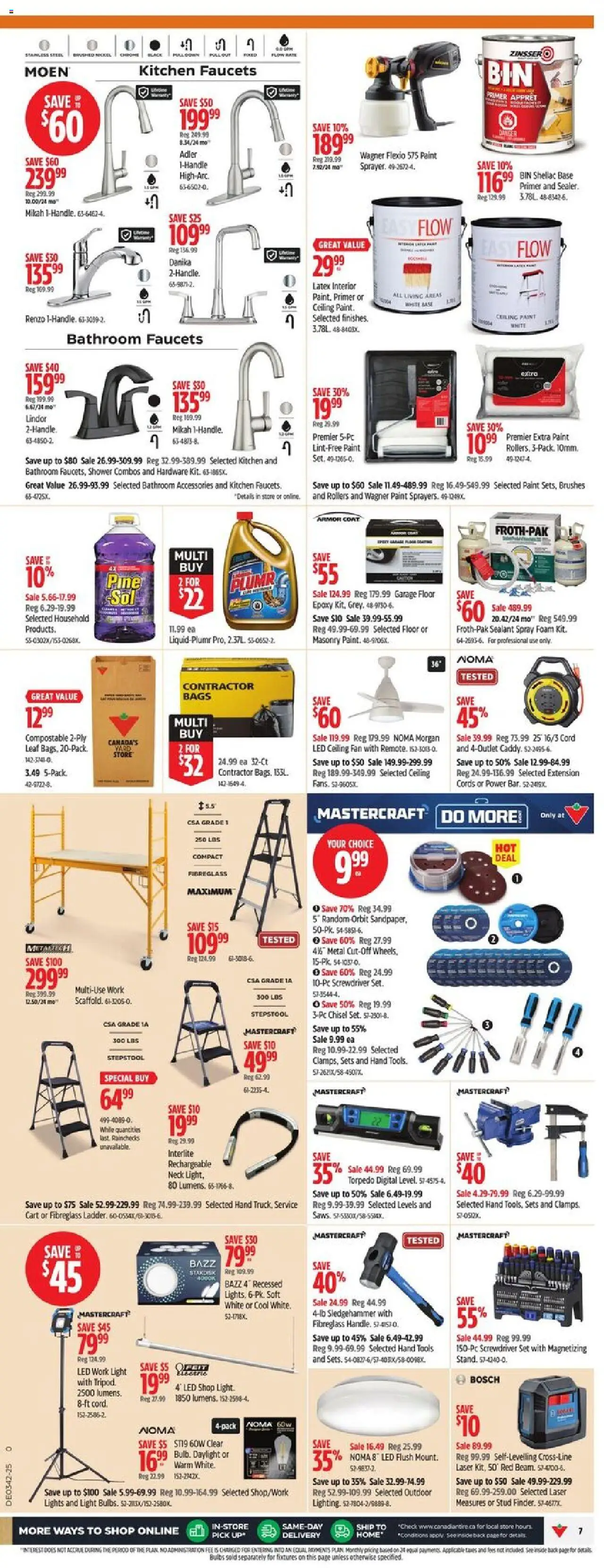 Canadian Tire flyer valid from 10.10.2025 | Page: 9 | Products: Fan, Shower