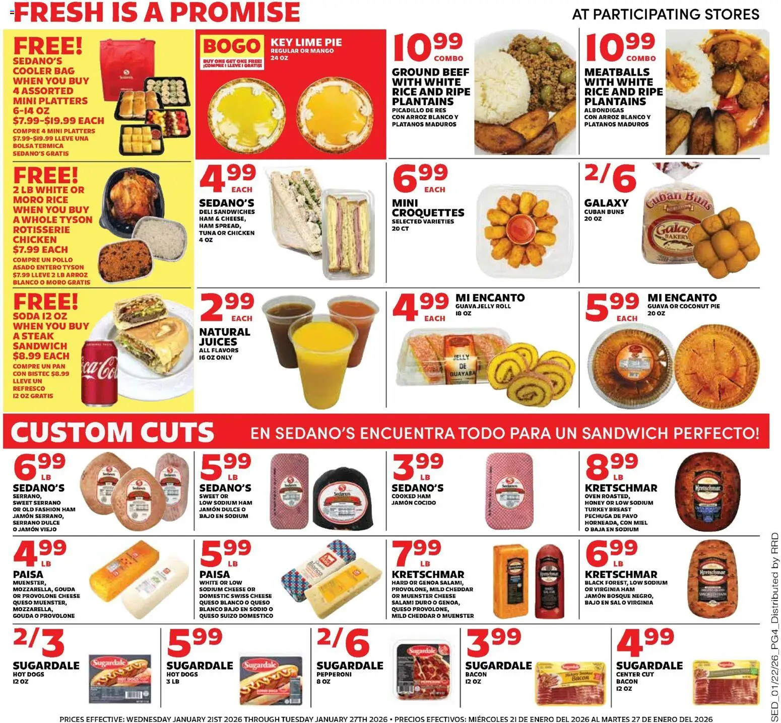 Sedano's Weekly Ad - valid from 21.01.2026 | Page: 4 | Products: Cheese, Beef, Mango, Lime