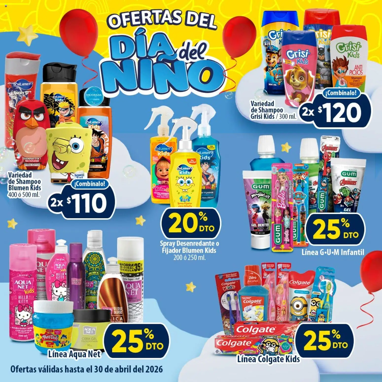 Nuevas ofertas de Calimax válidas en toda la República Mexicana desde el 25.04.2026. ¡Encuentra las mejores ofertas en Calimax folleto Ofertas del Día del Niño! | Página: 1 | Productos: Fijador, Glitter, Cera, Body