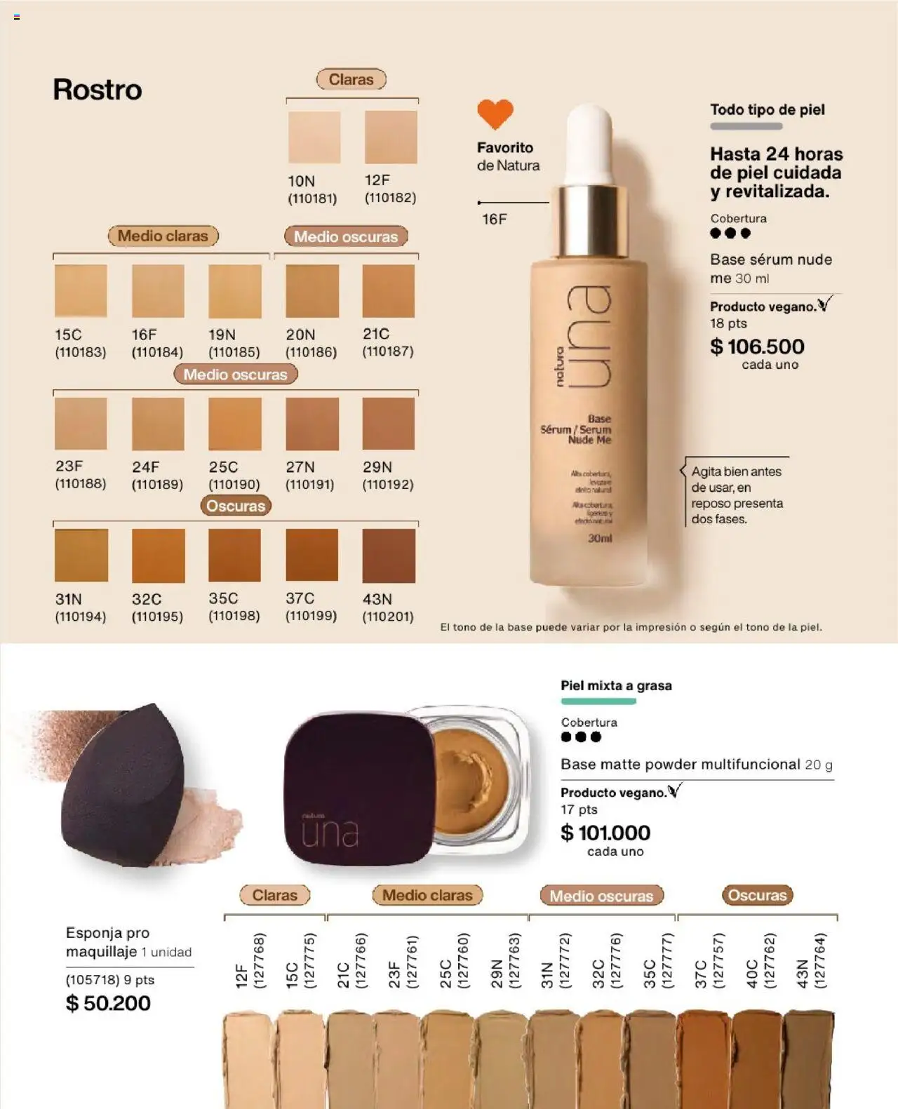 Natura revista - valida desde el 23.07.2025 | Página: 73 | Productos: Esponja, Serum, Maquillaje