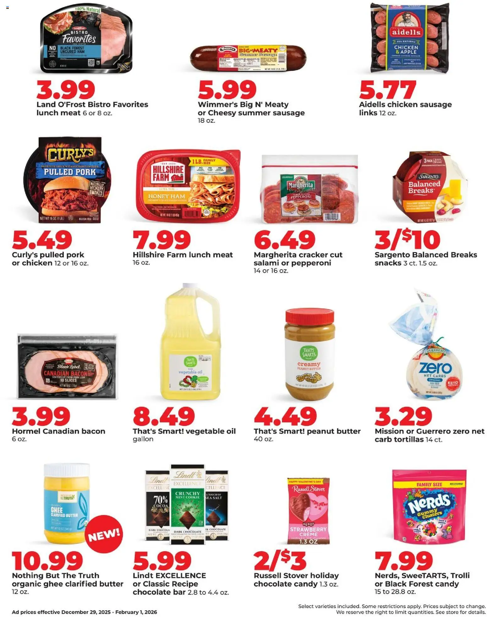 HyVee January Deals - valid from 29.12.2025 | Page: 10 | Products: Milk, Butter, Chocolate, Salt