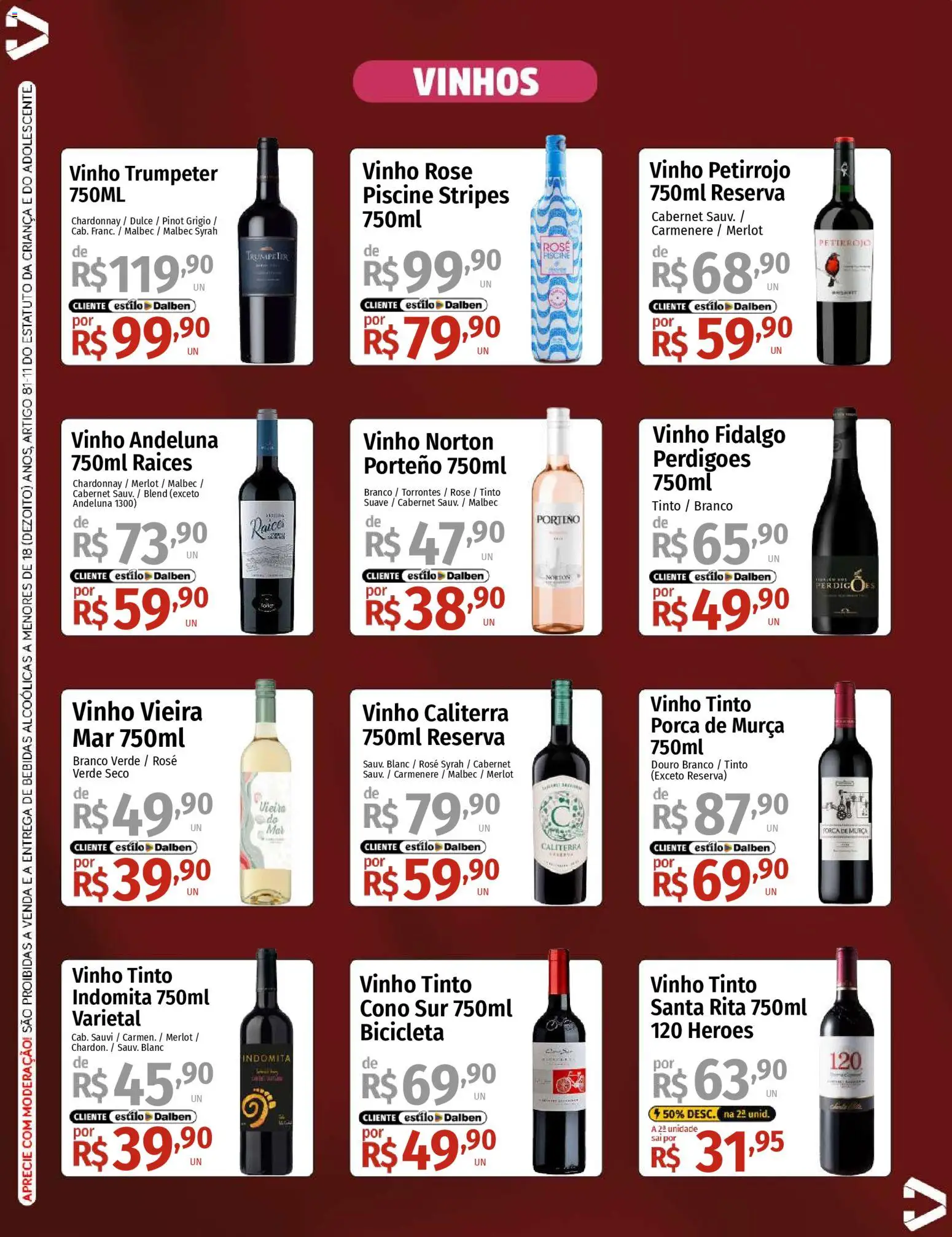 Supermercado Dalben Folheto - válido de 13.03.2026 | Página: 2 | Produtos: Bicicleta, Vinho