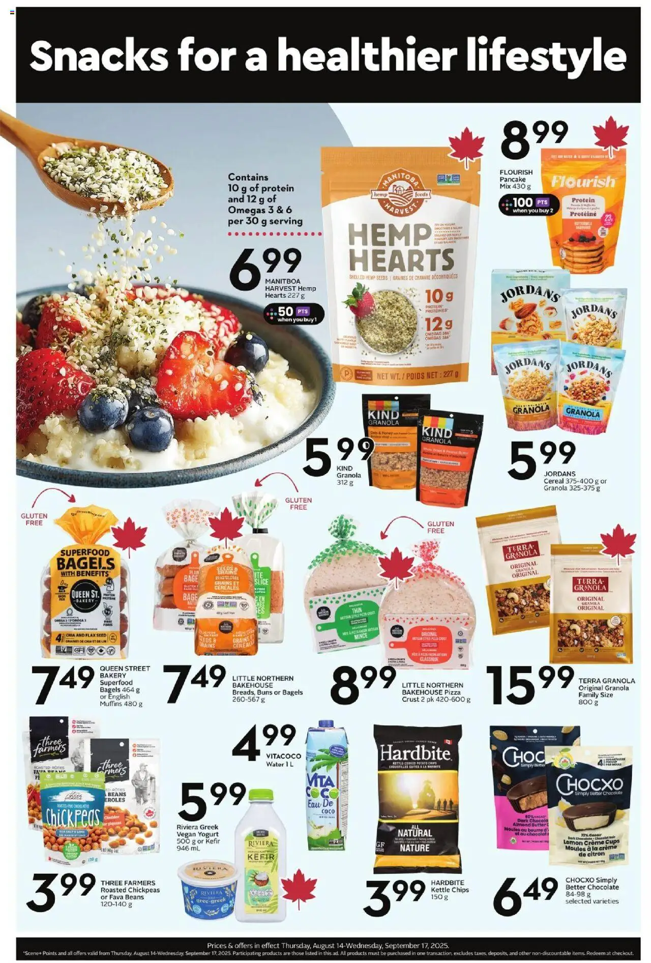 Safeway flyer valid from 14.08.2025 | Page: 2 | Products: Chips, Kettle, Yogurt, Chocolate