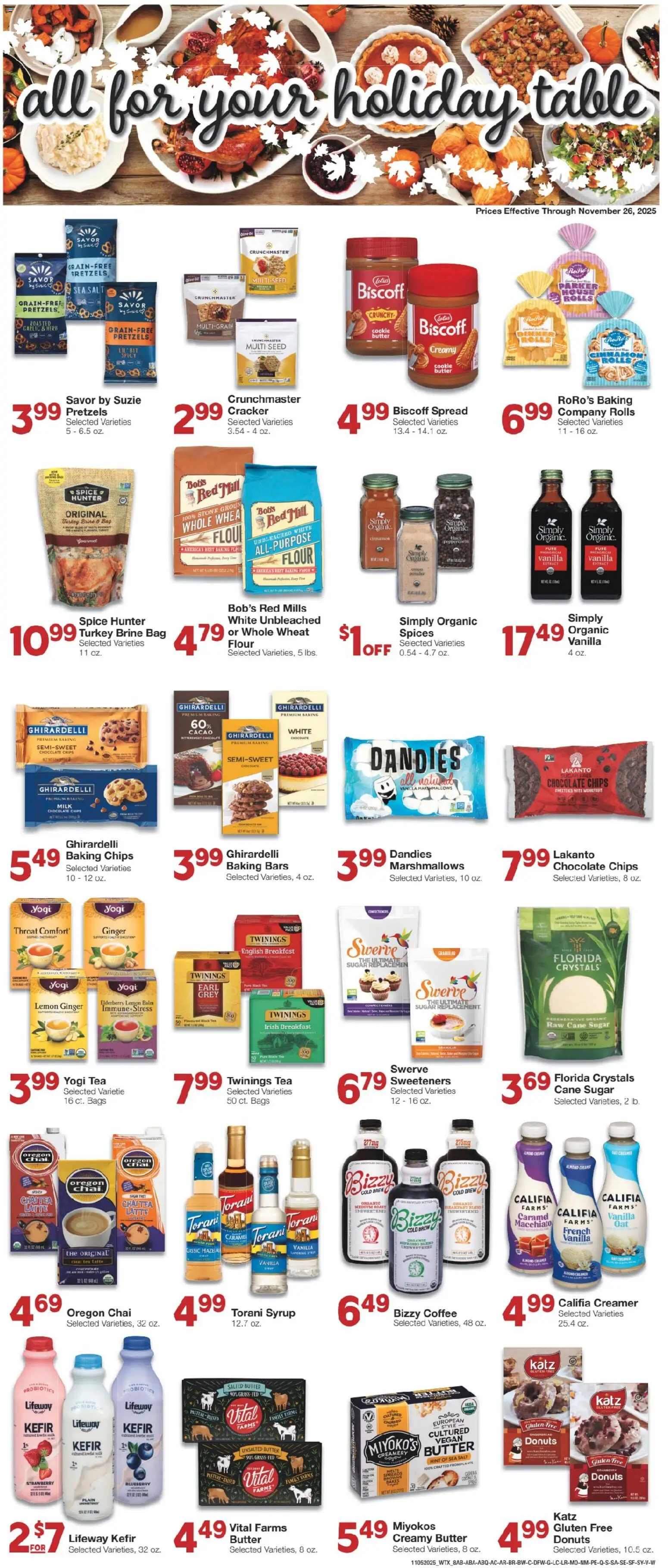 United Supermarkets Weekly Ad - valid from 04.11.2025 | Page: 8 | Products: Probiotics, Bed, Chips, Garlic