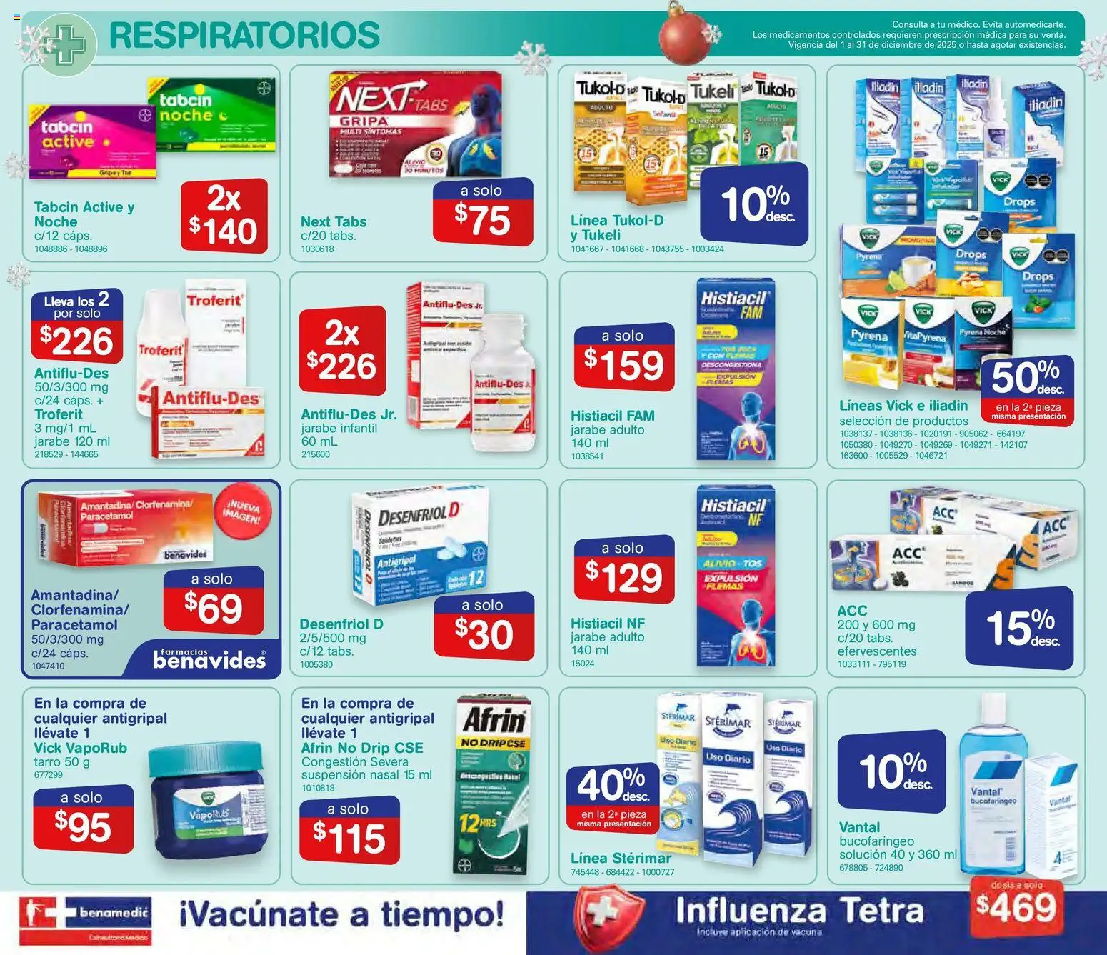 Nuevas ofertas de Farmacia Benavides válidas en toda la República Mexicana desde el 01.12.2025. ¡Encuentra las mejores ofertas en Farmacia Benavides catálogo! | Página: 2 | Productos: Antigripal