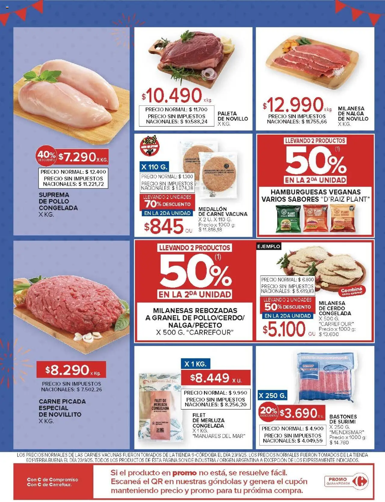 Carrefour - Ofertas - Catamarca │ válido desde el 01.10.2025 | Página: 49 | Productos: Pollo, Milanesa, Paleta, Cerdo