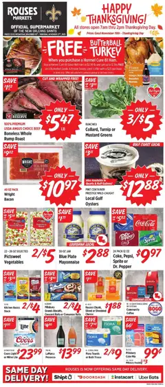 Preview of Rouses weekly ads valid from 19.11.2025