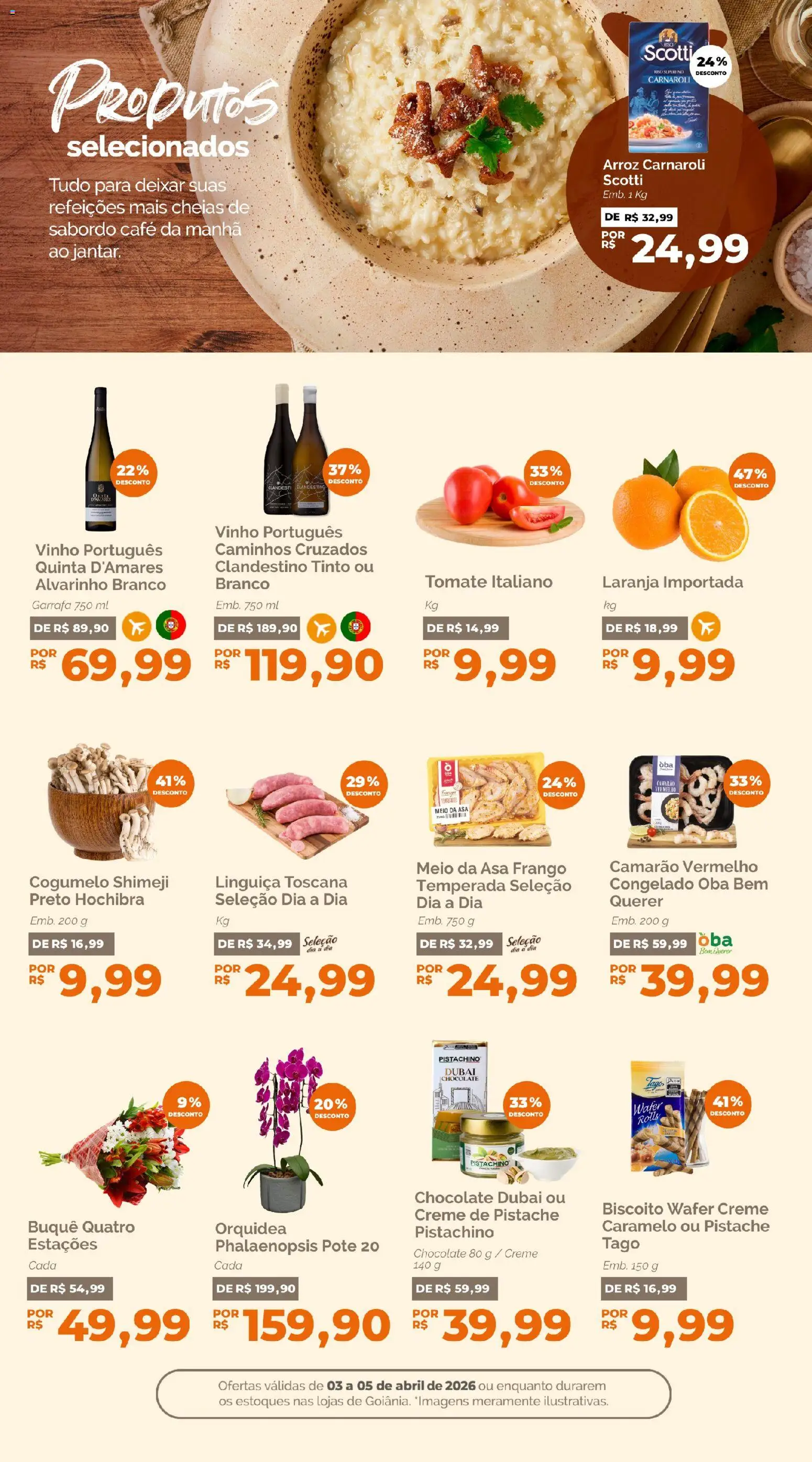 Oba Hortifruti Folheto - válido de 03.04.2026 | Página: 6 | Produtos: Linguiça, Cogumelo, Vinho, Frango