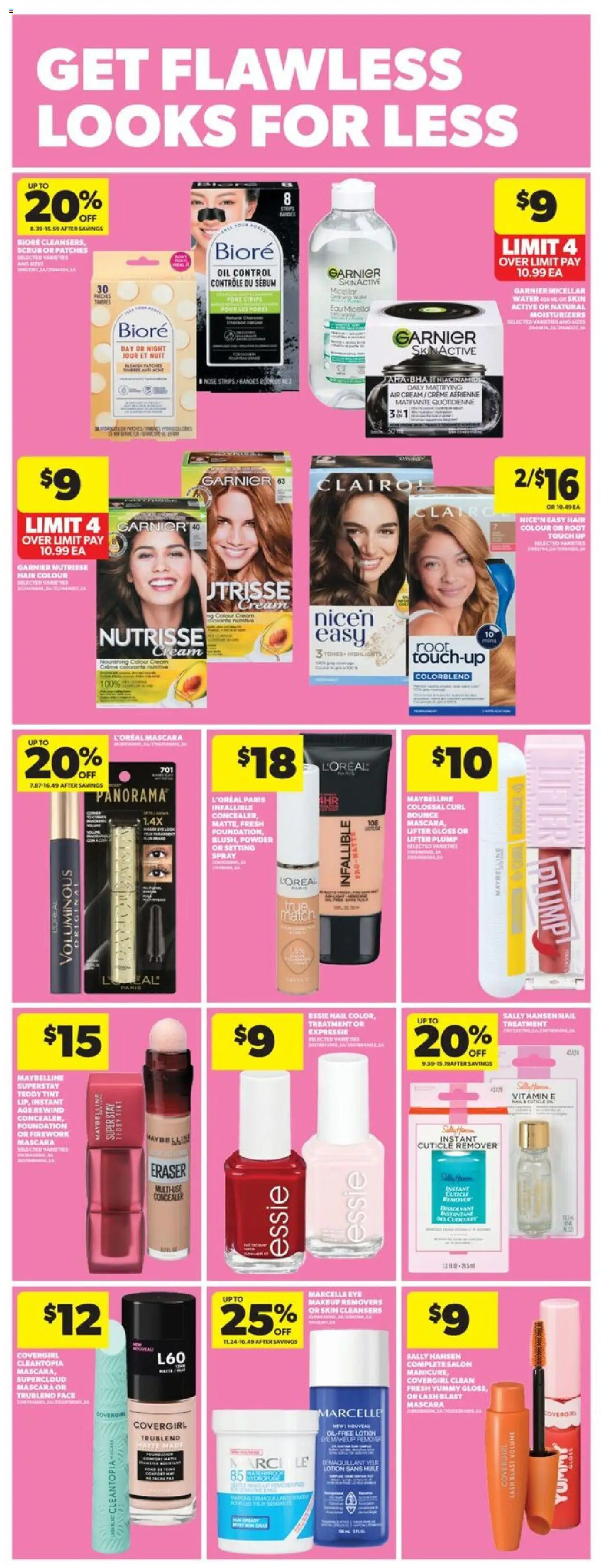 Real Canadian Superstore flyer valid from 31.07.2025 | Page: 28 | Products: Cream, Concealer, Micellar water, Oil