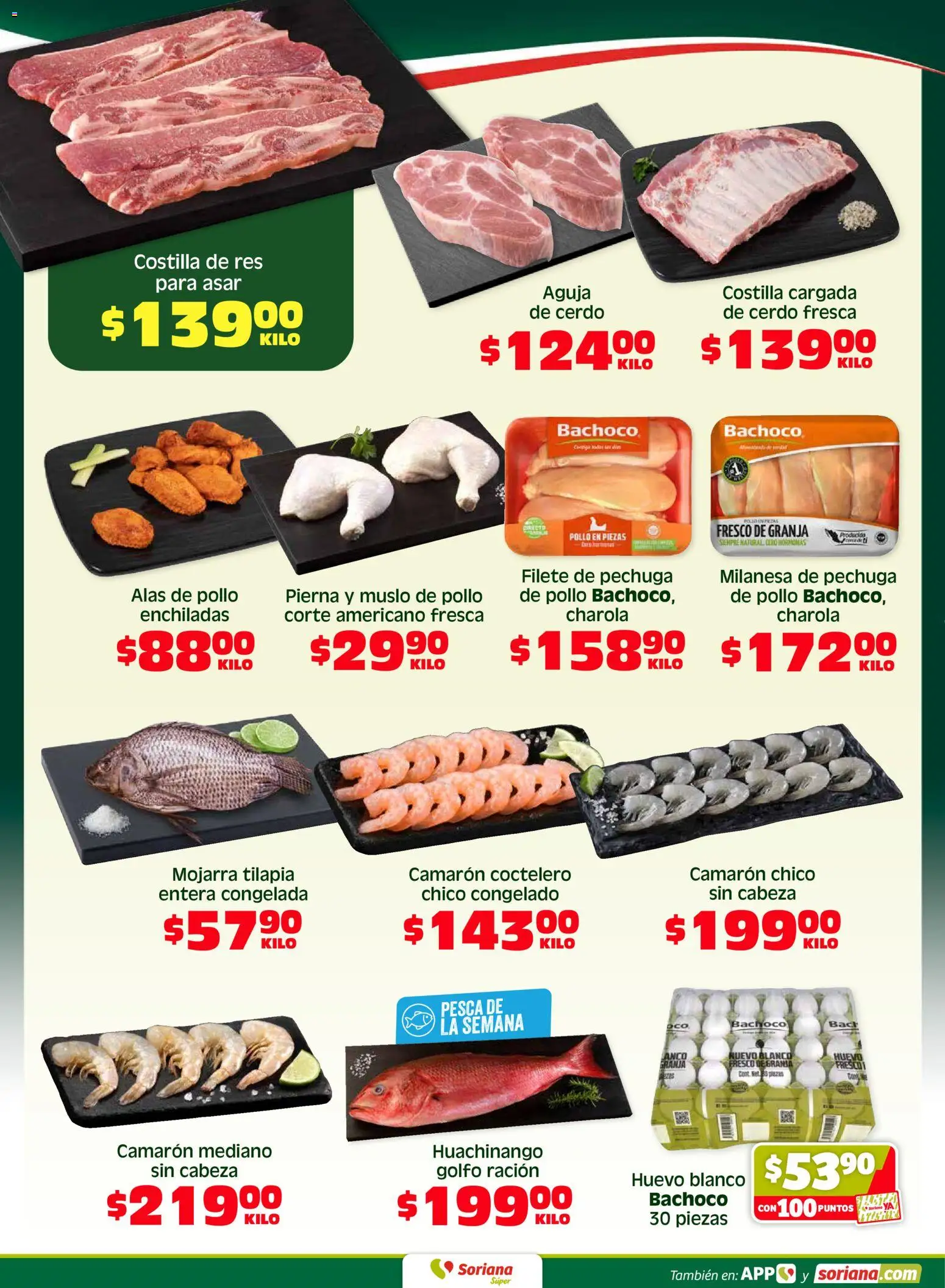 Nuevas ofertas de Soriana válidas en toda la República Mexicana desde el 24.04.2026. ¡Encuentra las mejores ofertas en Soriana Fin de Semana Súper: Ver, Tab, Chis, Camp, Yuc y Q. Roo! | Página: 2 | Productos: Pollo, Huevo, Cerdo, Res