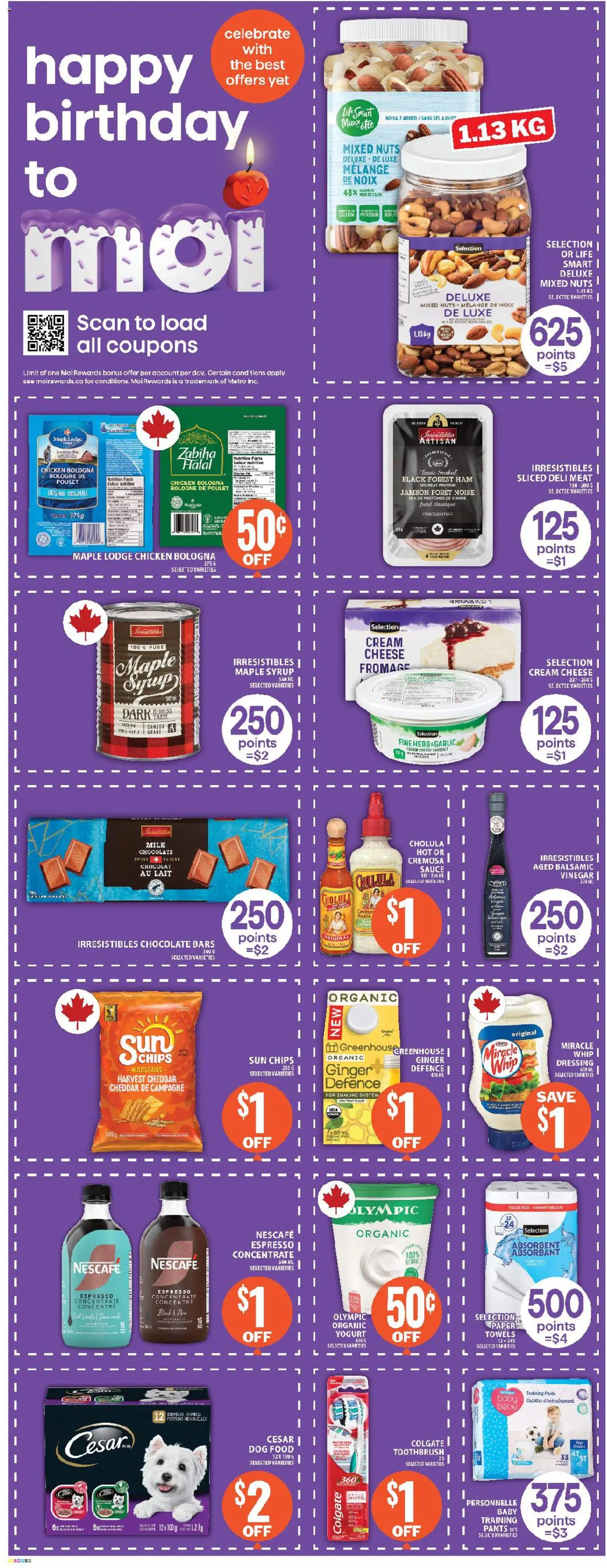 Food Basics flyer valid from 30.10.2025 | Page: 4 | Products: Chips, Cheese, Chocolate, Pants