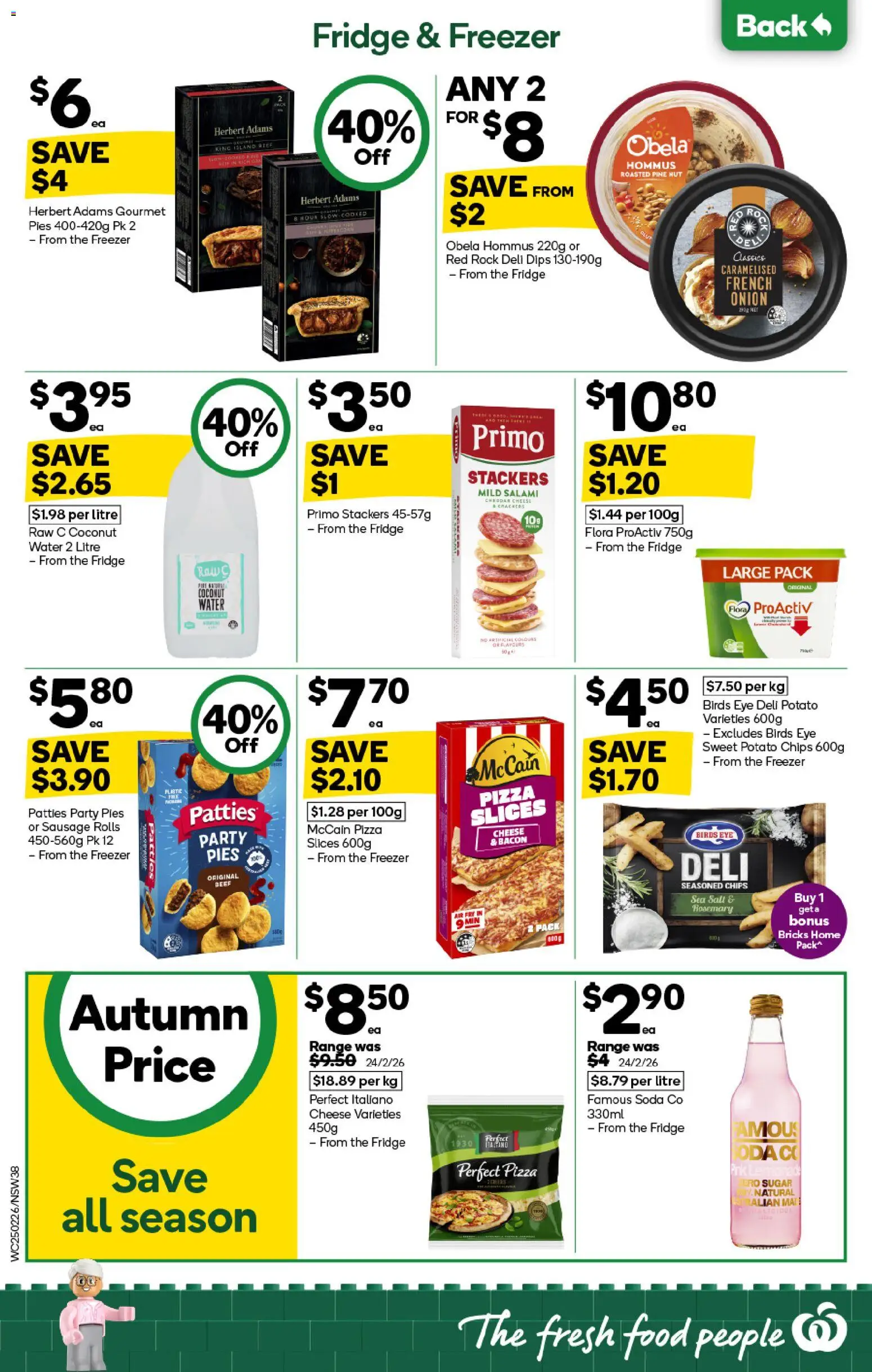 Woolworths catalogue - valid from 25.02.2026 | Page: 36 | Products: Pizza, Water, Pies, Fridge
