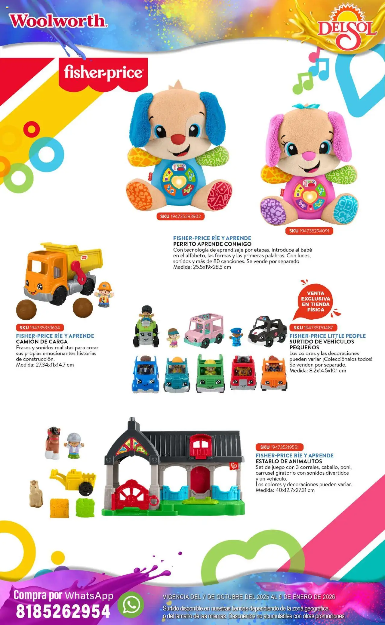 Nuevas ofertas de Del Sol y Woolworth válidas en toda la República Mexicana desde el 07.10.2025. ¡Encuentra las mejores ofertas en Del Sol y Woolworth - Catálogo Castillo Del Juguete! | Página: 6 | Productos: Juego