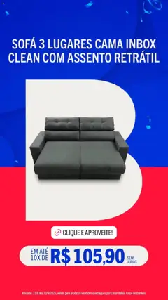 Casas Bahia Folheto - válido de 31.08.2025 | Página: 4 | Produtos: Cama, Sofá