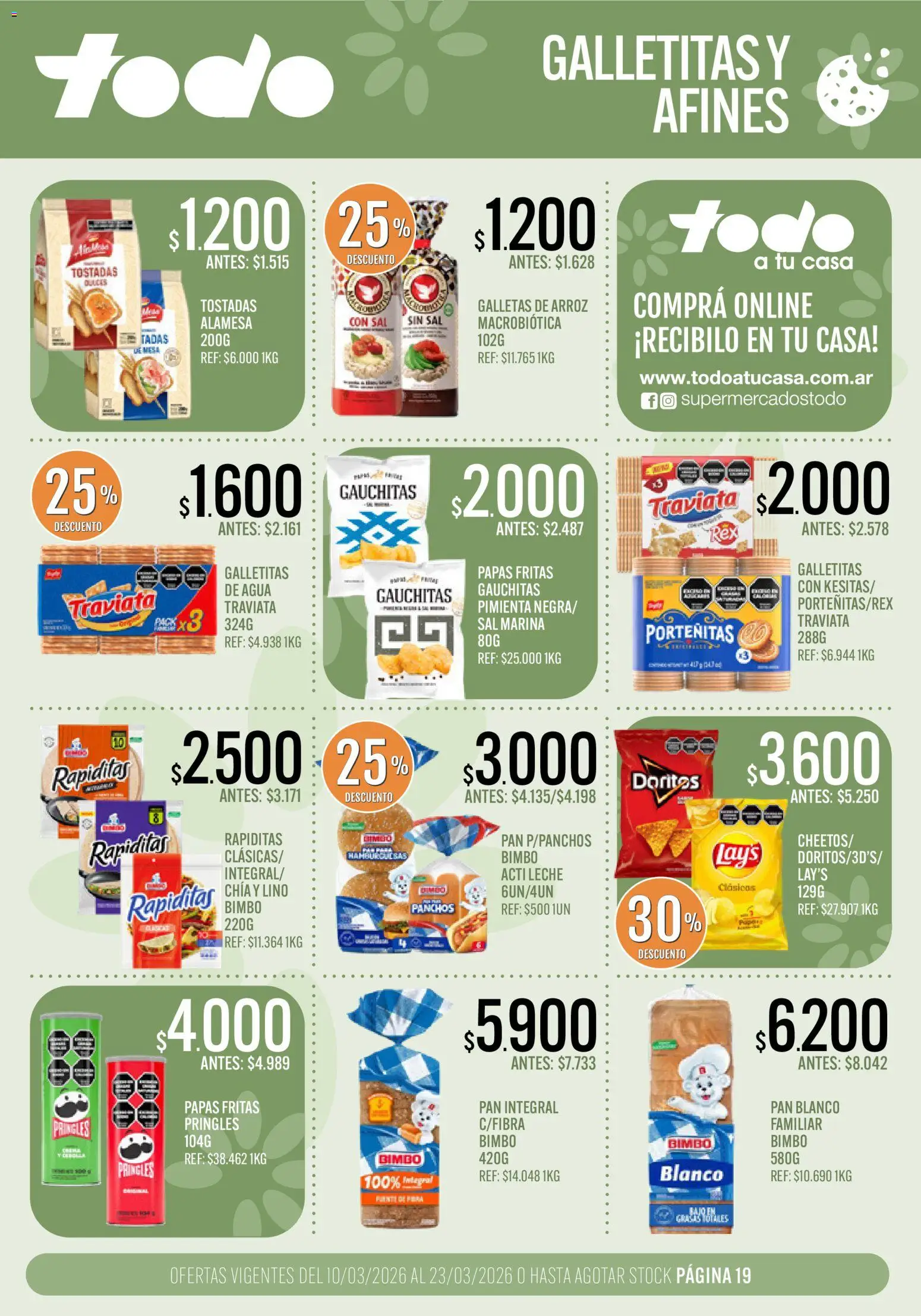 Supermercados TODO - Ofertas │ válido desde el 10.03.2026 | Página: 19 | Productos: Mesa, Sal, Pimienta, Agua