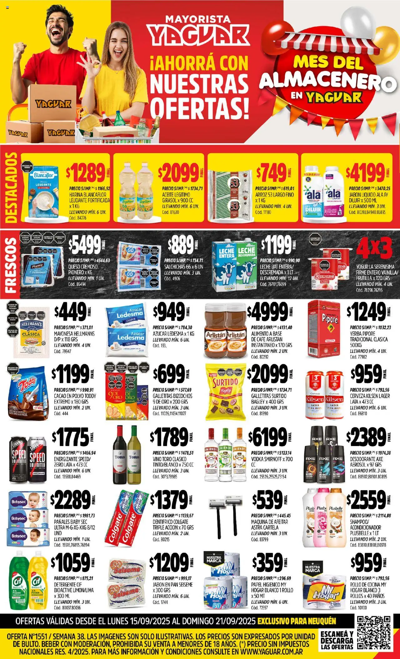 Yaguar - Neuquén │ válido desde el 15.09.2025 | Página: 1 | Productos: Vodka, Cocina, Harina, Vino