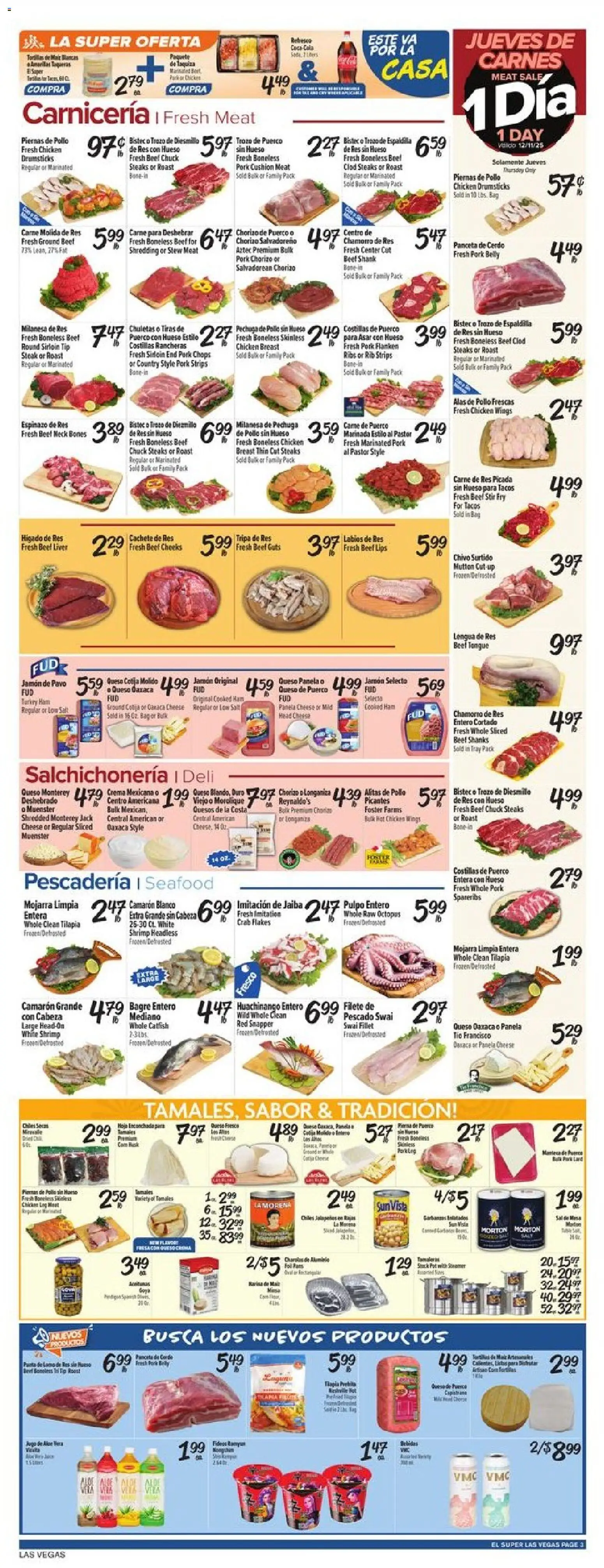El Super Weekly Ad - NV - valid from 10.12.2025 | Page: 3 | Products: Beef, Flakes, Cushion, Bag