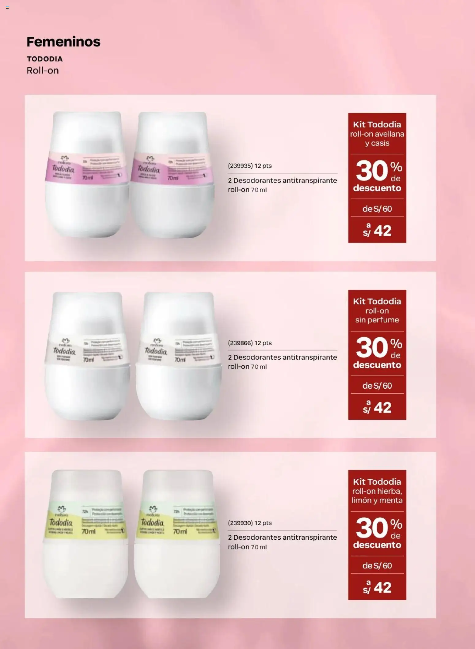 Catálogo Natura válido desde 20.02.2026 | Página: 127 | Productos: Antitranspirante, Perfume