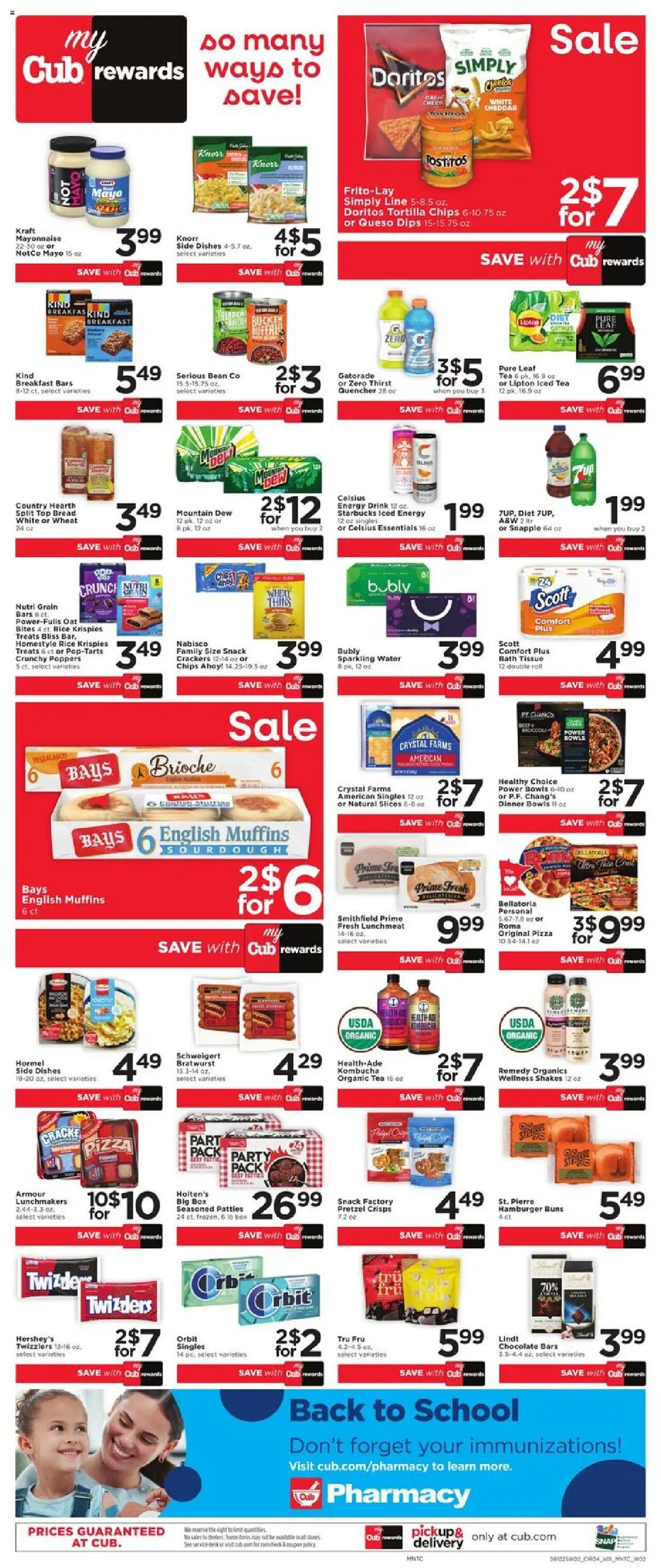 Cub Foods Weekly Savings - MN - valid from 10.08.2025 | Page: 8 | Products: Box, Bread, Rice, Desk