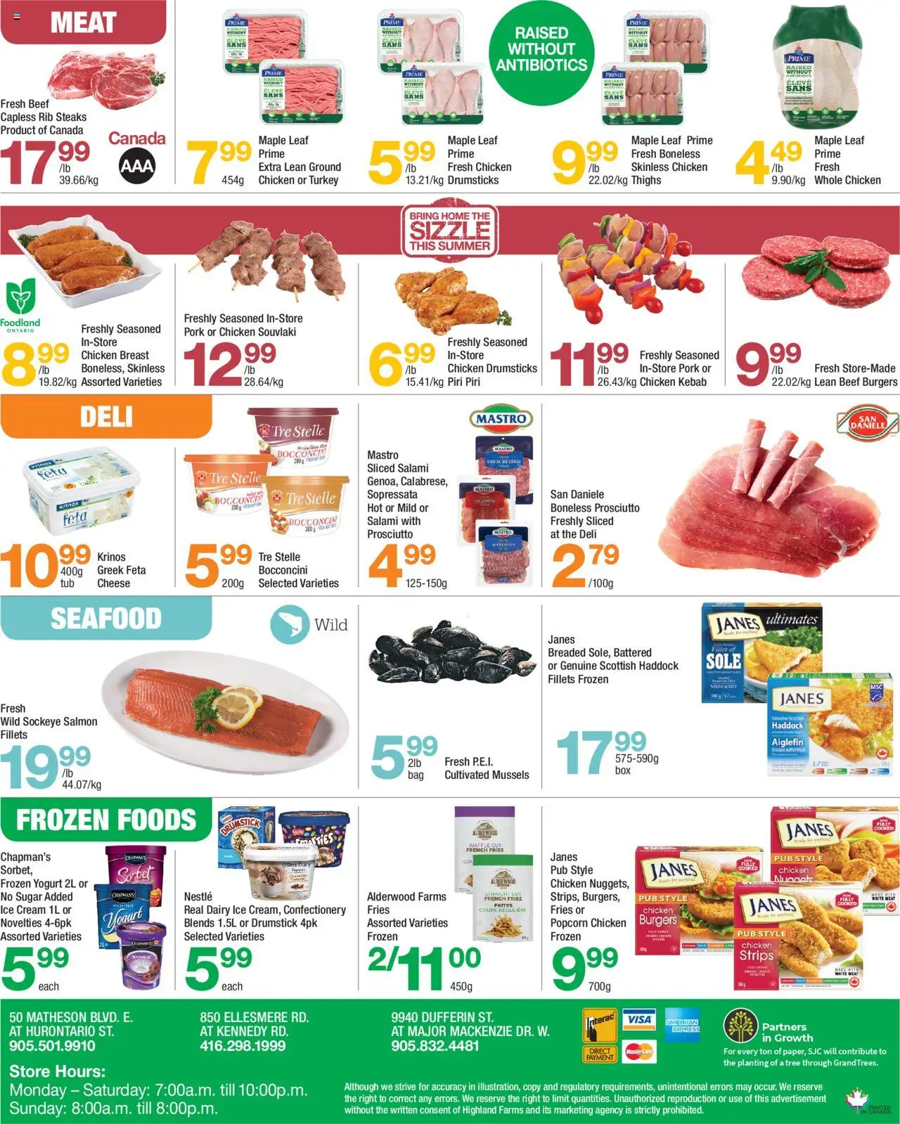 Highland Farms flyer valid from 14.08.2025 | Page: 4 | Products: Beef, Turkey, Cheese, Pork