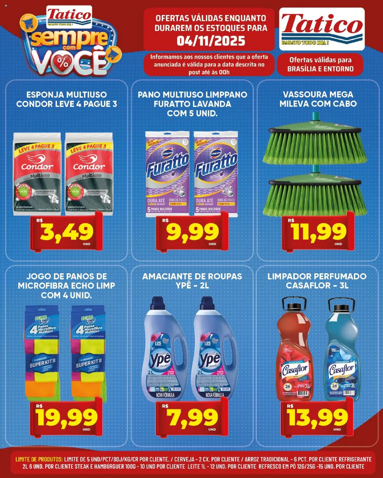 Tatico Folheto - válido de 04.11.2025 | Página: 14 | Produtos: Amaciante de roupas, Roupas, Amaciante, Vassoura