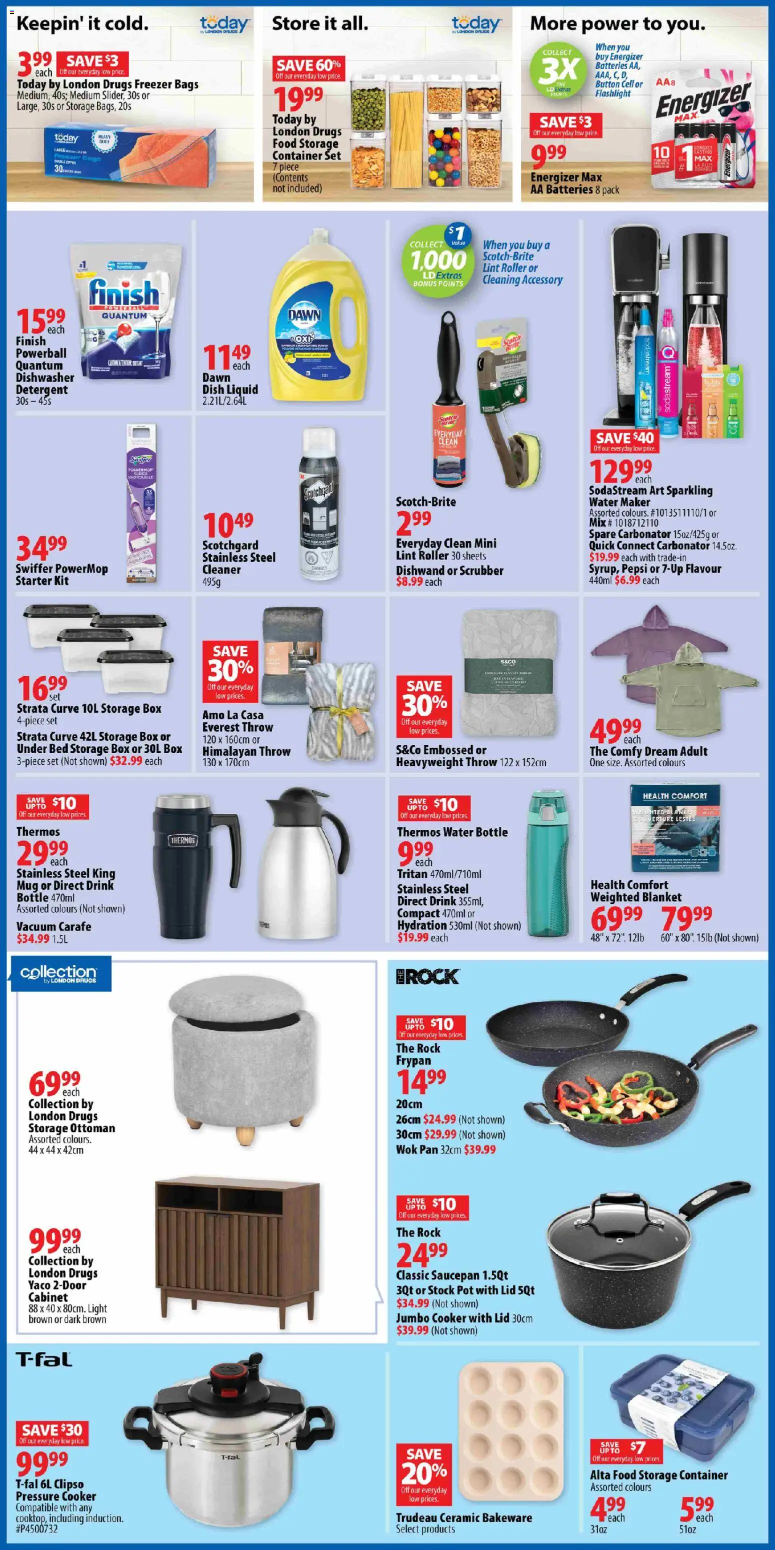 London Drugs flyer valid from 23.10.2025 | Page: 6 | Products: Dishwasher, Detergent, Bed, Box
