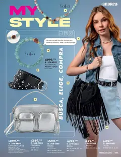 Nuevas ofertas de Andrea válidas en toda la República Mexicana desde el 28.05.2025. ¡Encuentra las mejores ofertas en Andrea catálogo Bolsas y Accesorios! | Página: 19 | Productos: Cinturón, Bolsa, Pulsera, Gargantilla