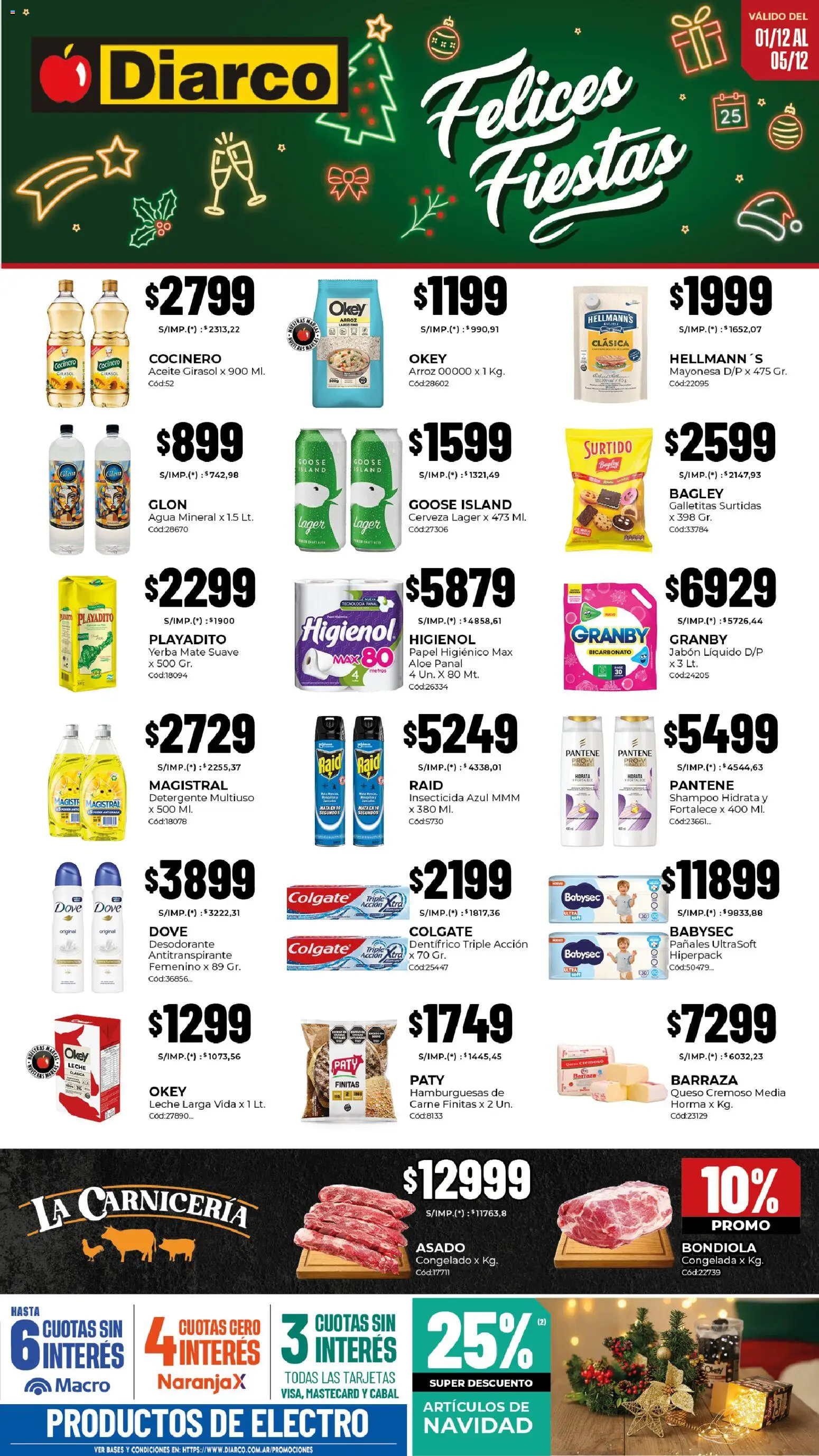 Diarco - Ofertas Pueblo Sur │ válido desde el 01.12.2025 | Página: 1 | Productos: Papel higiénico, Yerba, Aceite, Shampoo