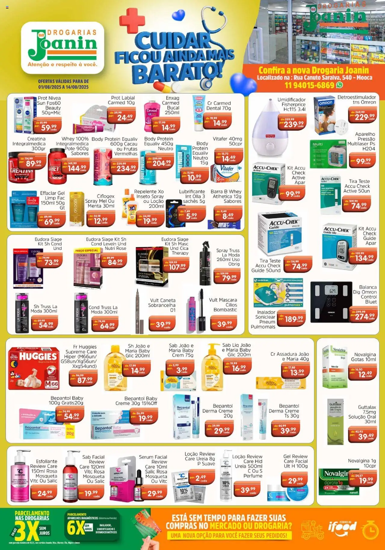 Supermercados Joanin Folheto - válido de 01.08.2025 | Página: 1 | Produtos: Perfume, Balança, Sérum, Mel