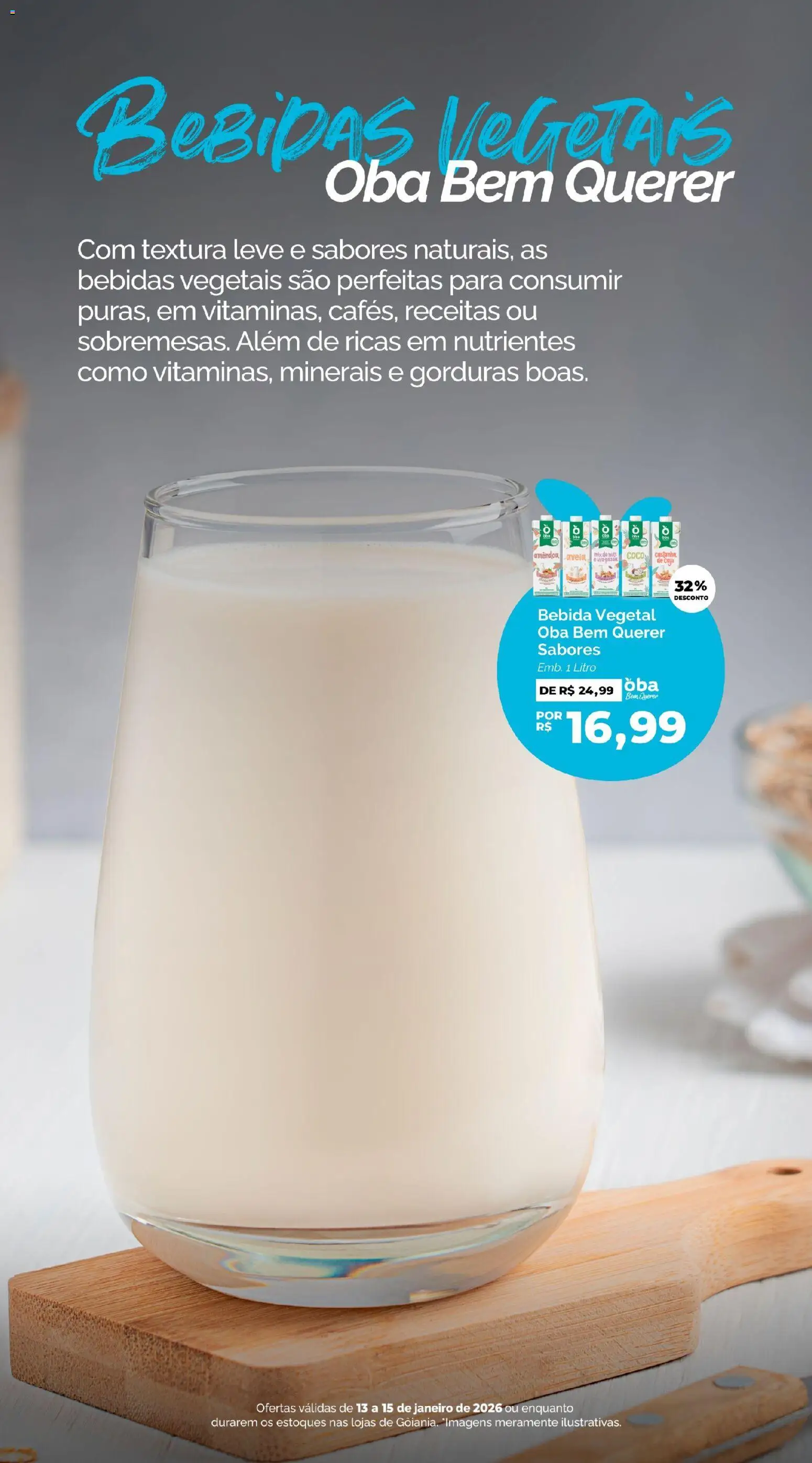 Oba Hortifruti Folheto - válido de 13.01.2026 | Página: 2 | Produtos: Caju, Bebida, Aveia