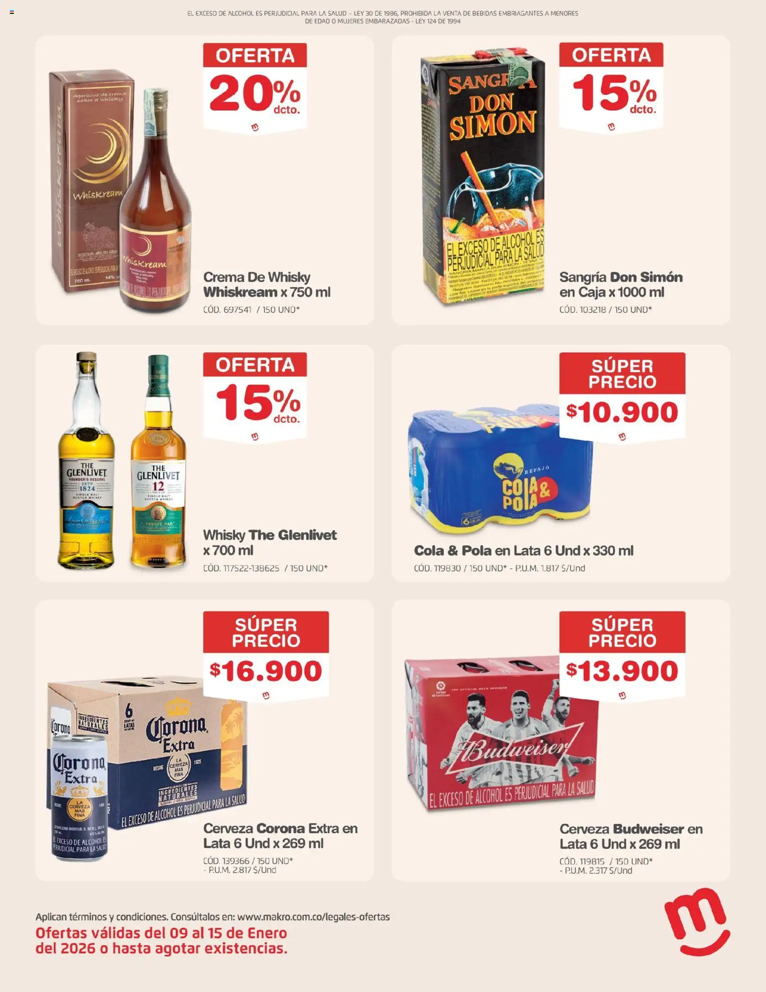 Makro revista - valida desde el 09.01.2026 | Página: 11 | Productos: Caja, Mandolina, Whiskey, Tintura