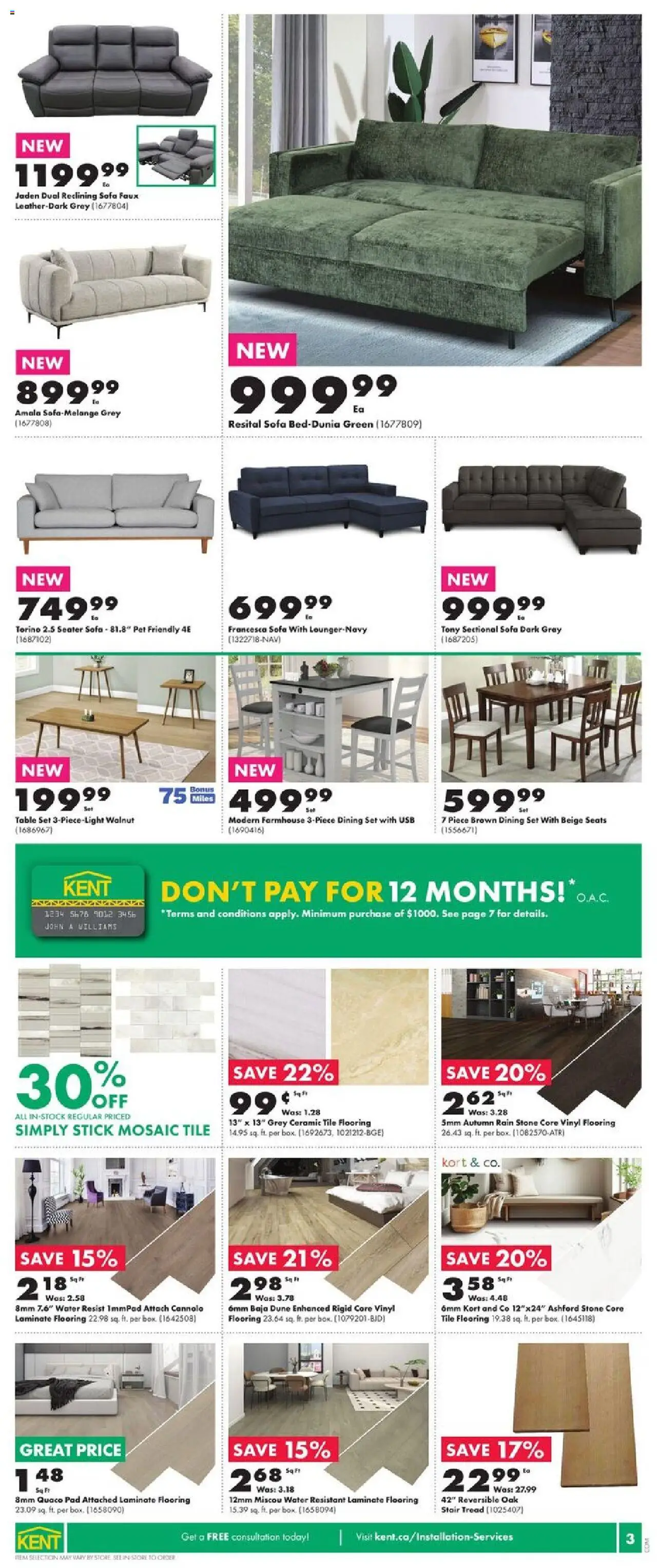 Kent flyer valid from 21.08.2025 | Page: 5 | Products: Sofa, Table