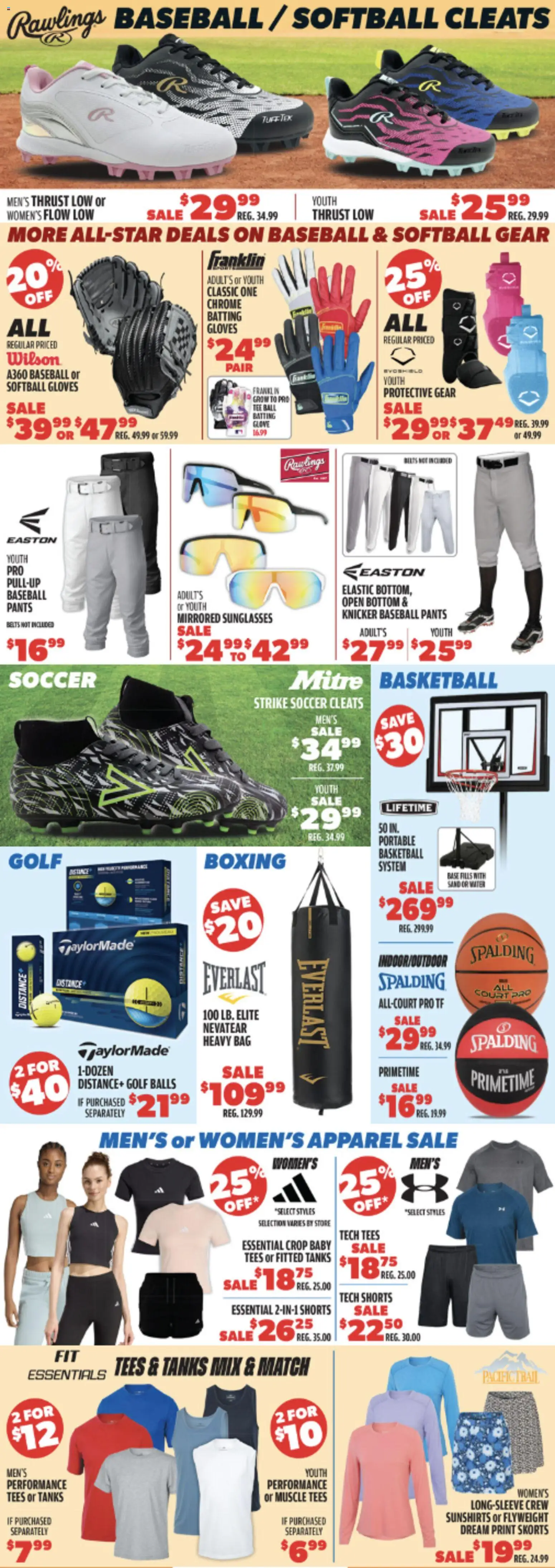 Big 5 Sporting Goods Weekly Ad - valid from 03.04.2026 | Page: 2 | Products: Pants, Water, Gloves, Bag