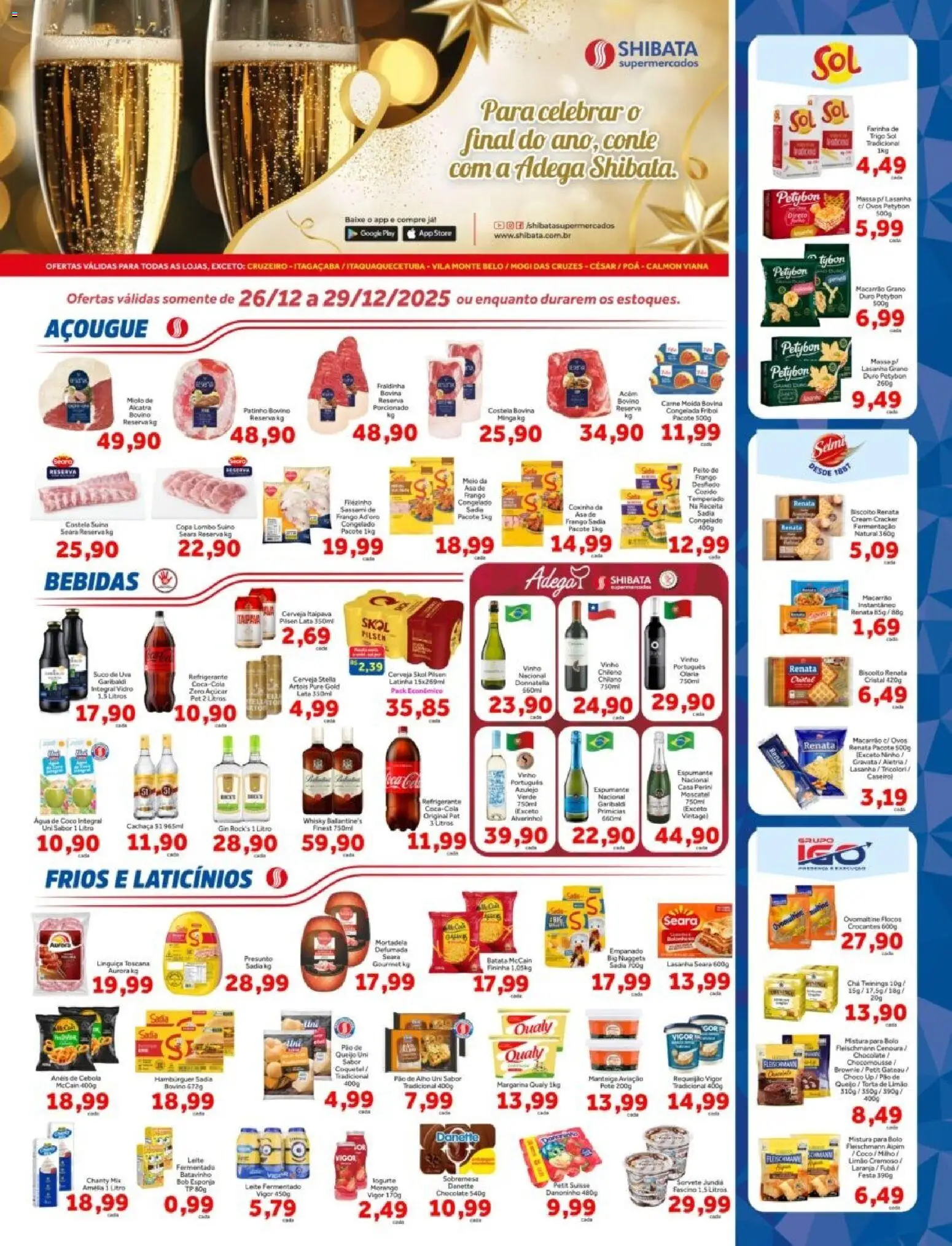Shibata Folheto - válido de 26.12.2025 | Página: 1 | Produtos: Biscoito, Poá, Frango, Cream cracker