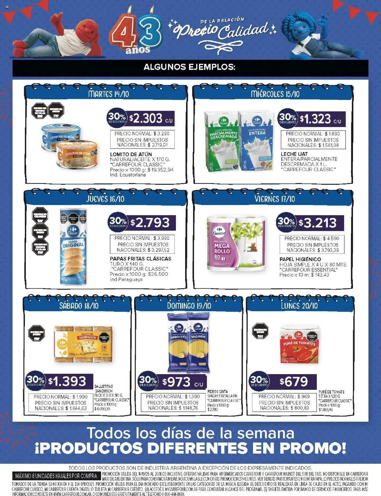 Carrefour Market catálogo - Chubut │ válido desde el 14.10.2025 | Página: 5 | Productos: Papel higiénico, Tomates, Fideos, Papas fritas