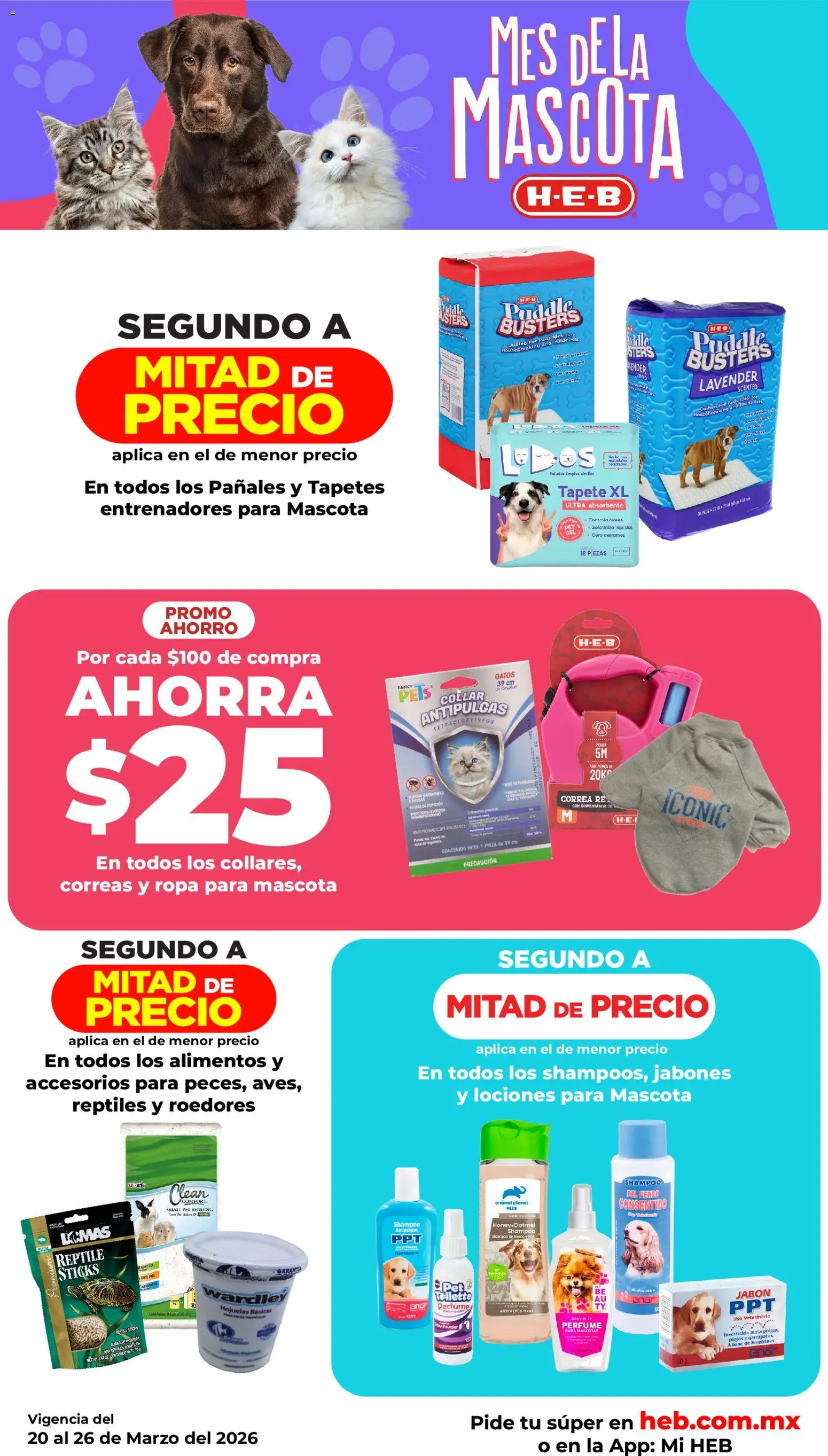 Nuevas ofertas de H-E-B válidas en toda la República Mexicana desde el 20.03.2026. ¡Encuentra las mejores ofertas en H-E-B folleto! | Página: 8 | Productos: Pañales, Tapete, Perfume, Jabón