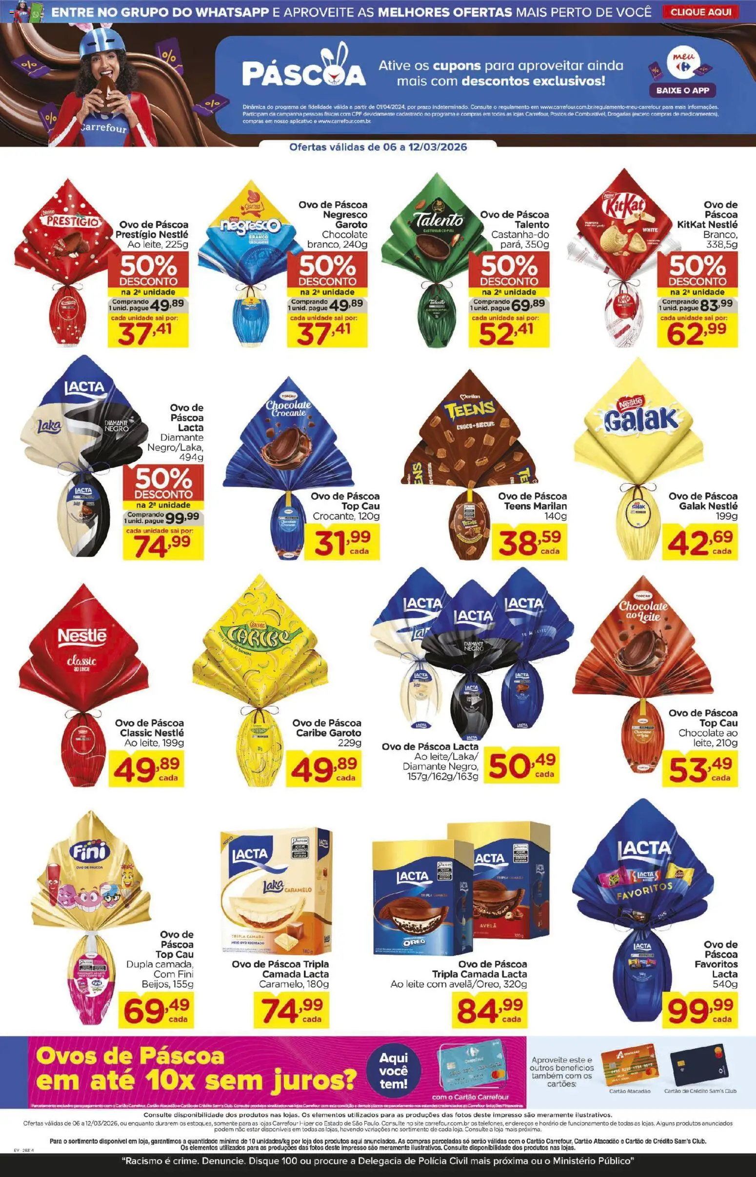 Carrefour Folheto - válido de 06.03.2026 | Página: 3 | Produtos: Ovo de páscoa, Ovos, Flocos, Avelã