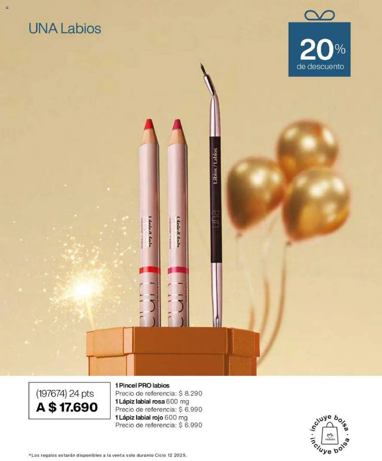 Natura catálogo │ válido desde el 22.07.2025 | Página: 13 | Productos: Bolsa, Lápiz labial, Labial, Pincel