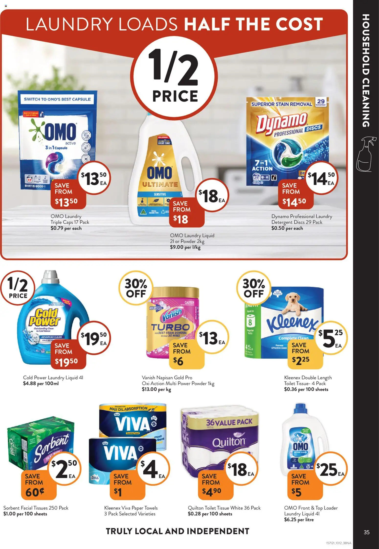 Foodworks catalogue - valid from 10.12.2025 | Page: 35 | Products: Oil, Detergent, Water, Tissues