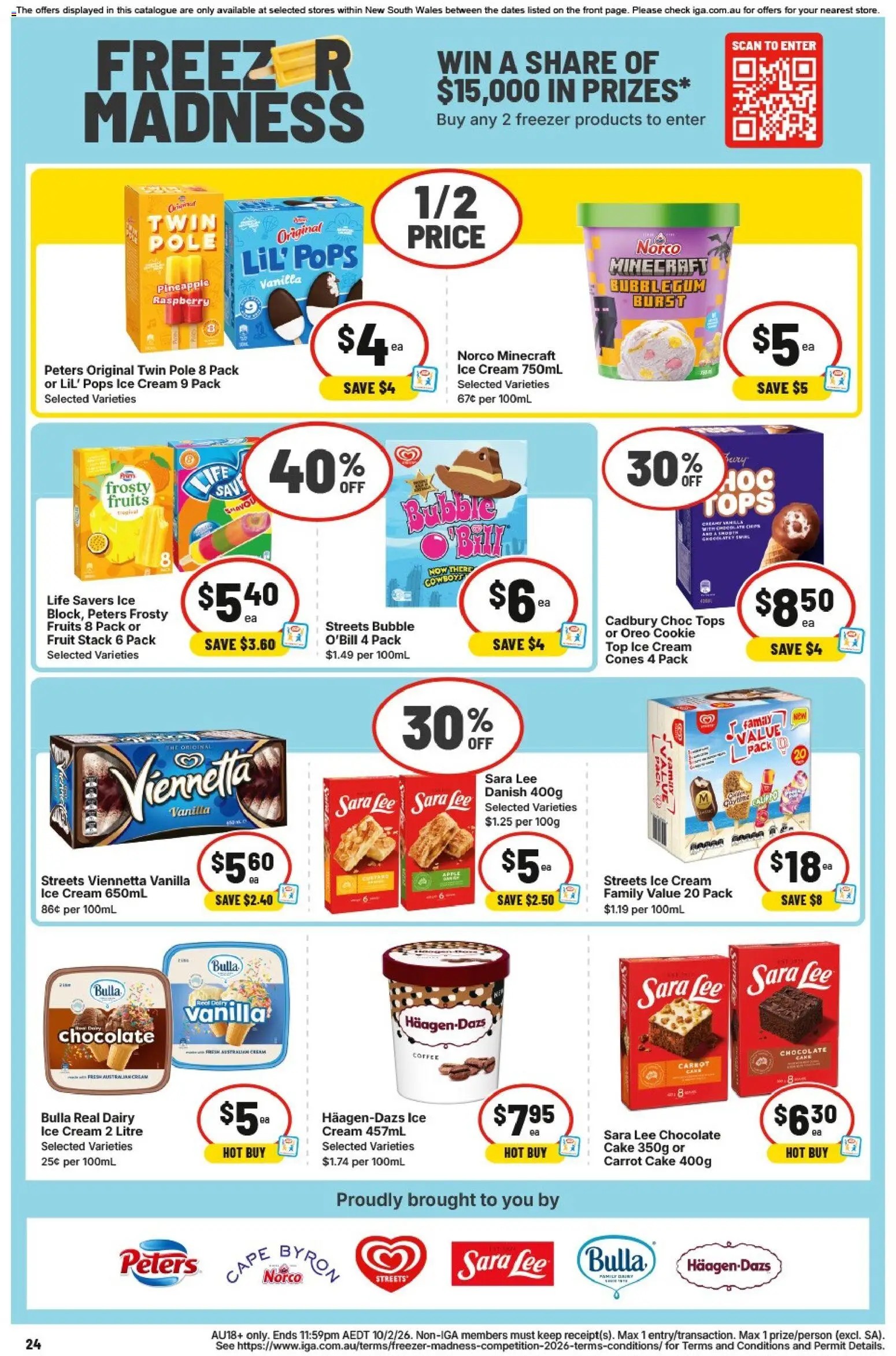 IGA catalogue - valid from 04.02.2026 | Page: 30 | Products: Chocolate, Pineapple, Cream, Raspberry