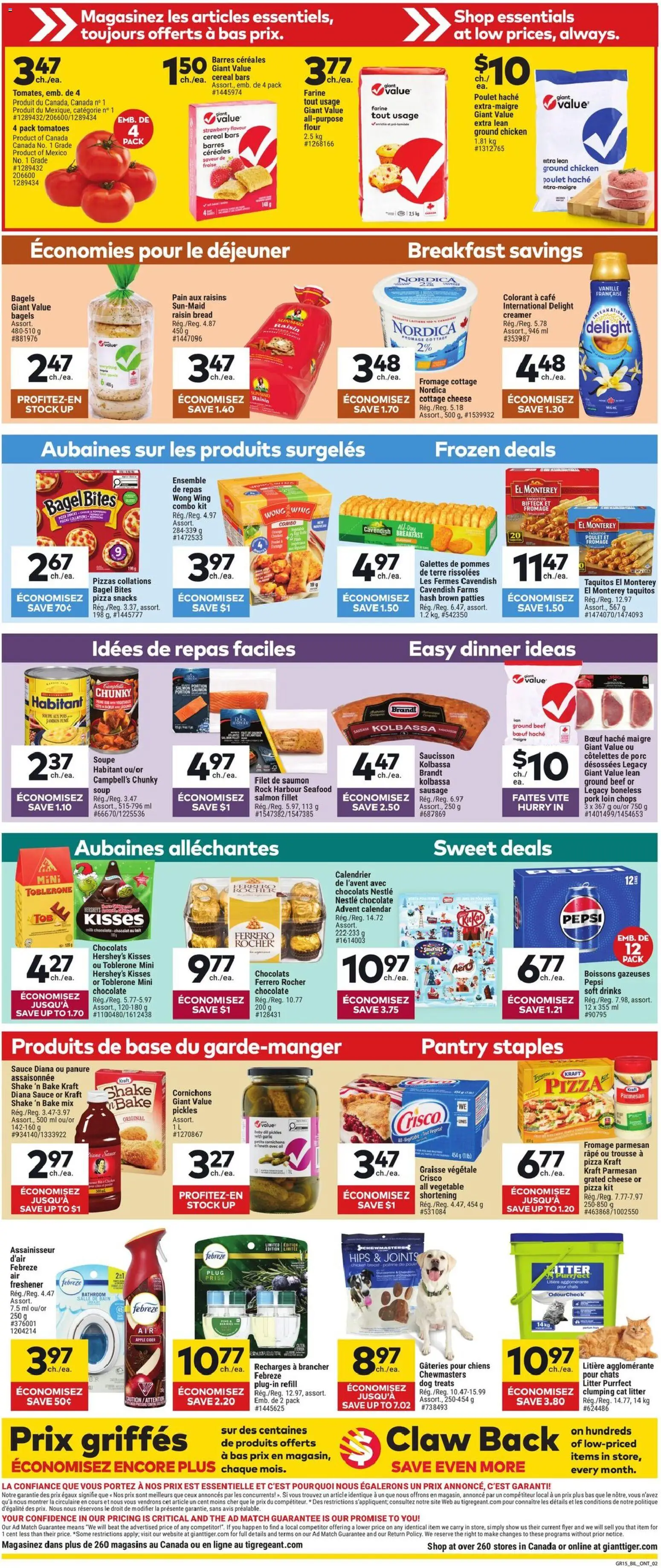 Giant Tiger flyer valid from 12.11.2025 | Page: 2 | Products: Beef, Cheese, Bread, Pizza