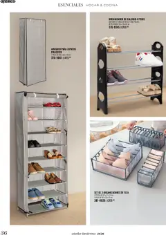 Vista previa de Andrea - Catálogo - Tu Hogar este Otoño, nuevo folleto de la tienda, válido en México a partir del 24.08.2025 | Página: 36 | Productos: Zapatos, Organizador, Cocina