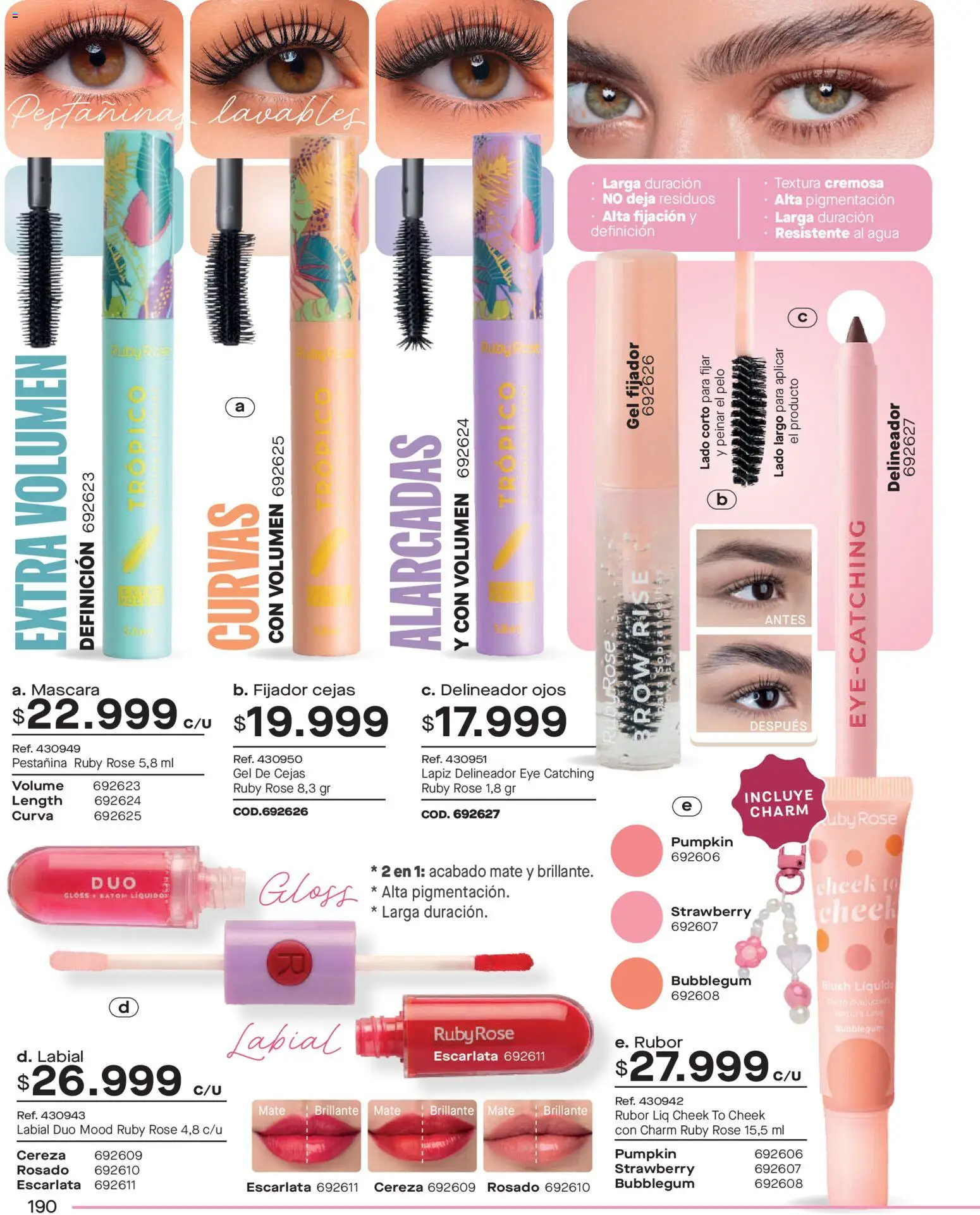 Pacifika revista - valida desde el 01.11.2025 | Página: 190 | Productos: Fijador, Rubor, Máscara, Delineador