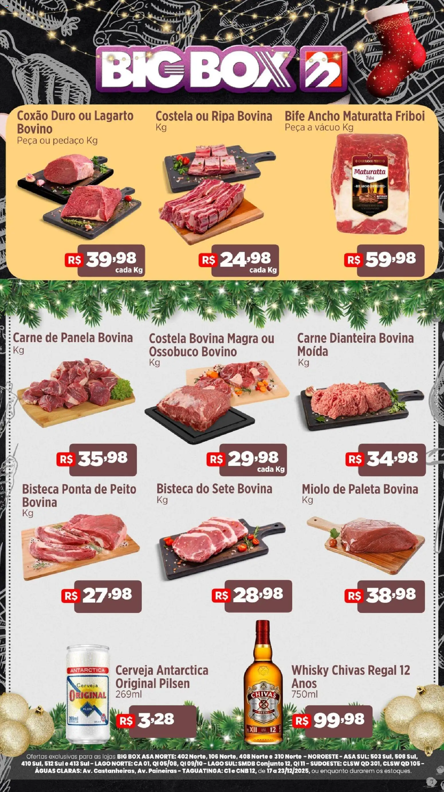 Big Box Folheto - válido de 17.12.2025 | Página: 1 | Produtos: Ancho Maturatta, Whisky, Panela, Cerveja