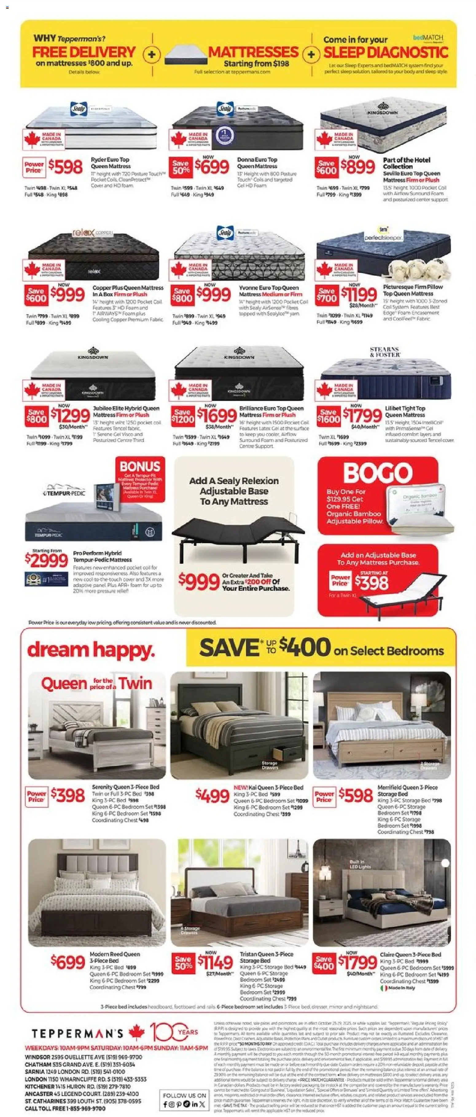 Tepperman's flyer valid from 23.10.2025 | Page: 7 | Products: PC, Mattress, Pillow, Box