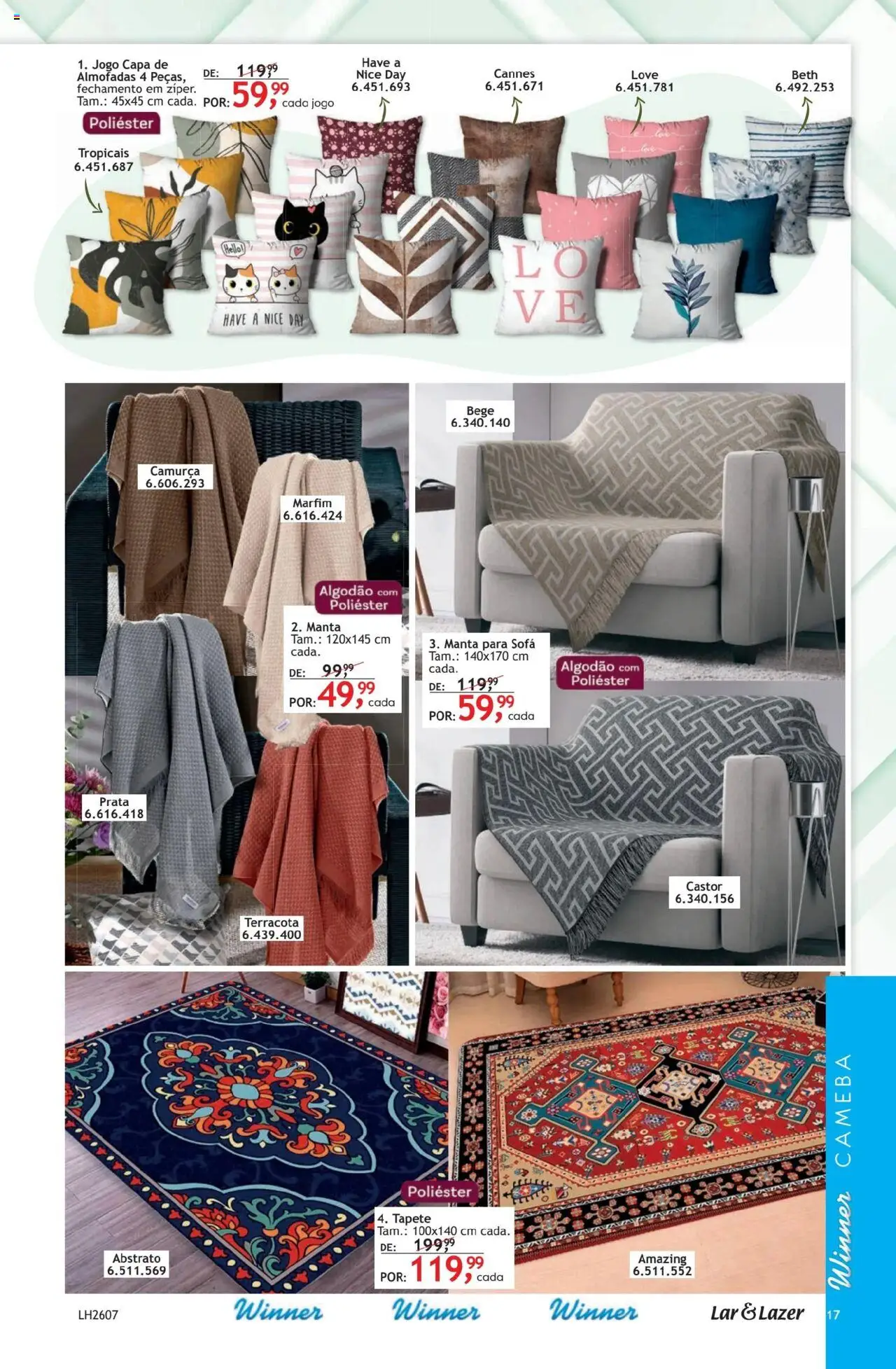 Quatro Estações Folheto - válido de 01.10.2025 | Página: 17 | Produtos: Sofá, Tapete, Algodão