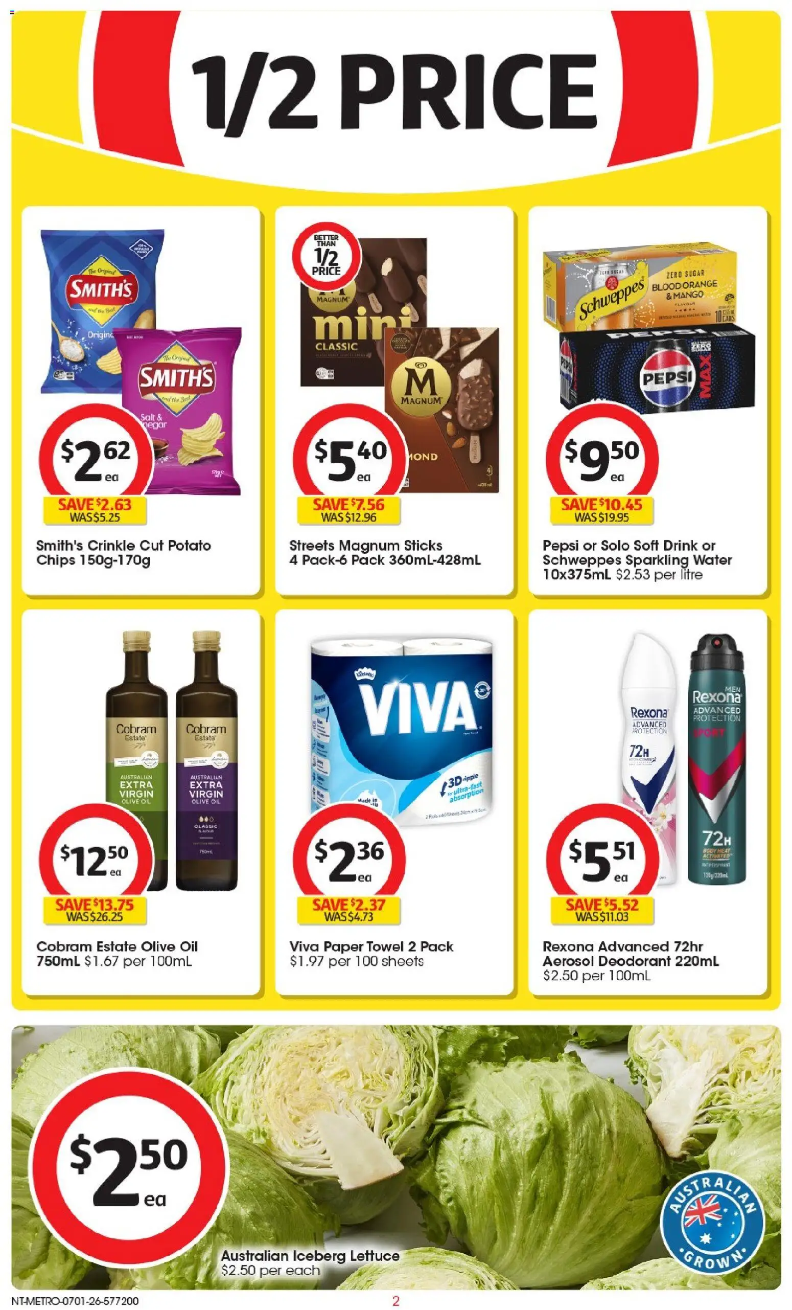 Coles catalogue - valid from 07.01.2026 | Page: 3 | Products: Deodorant, Chips, Sugar, Mango