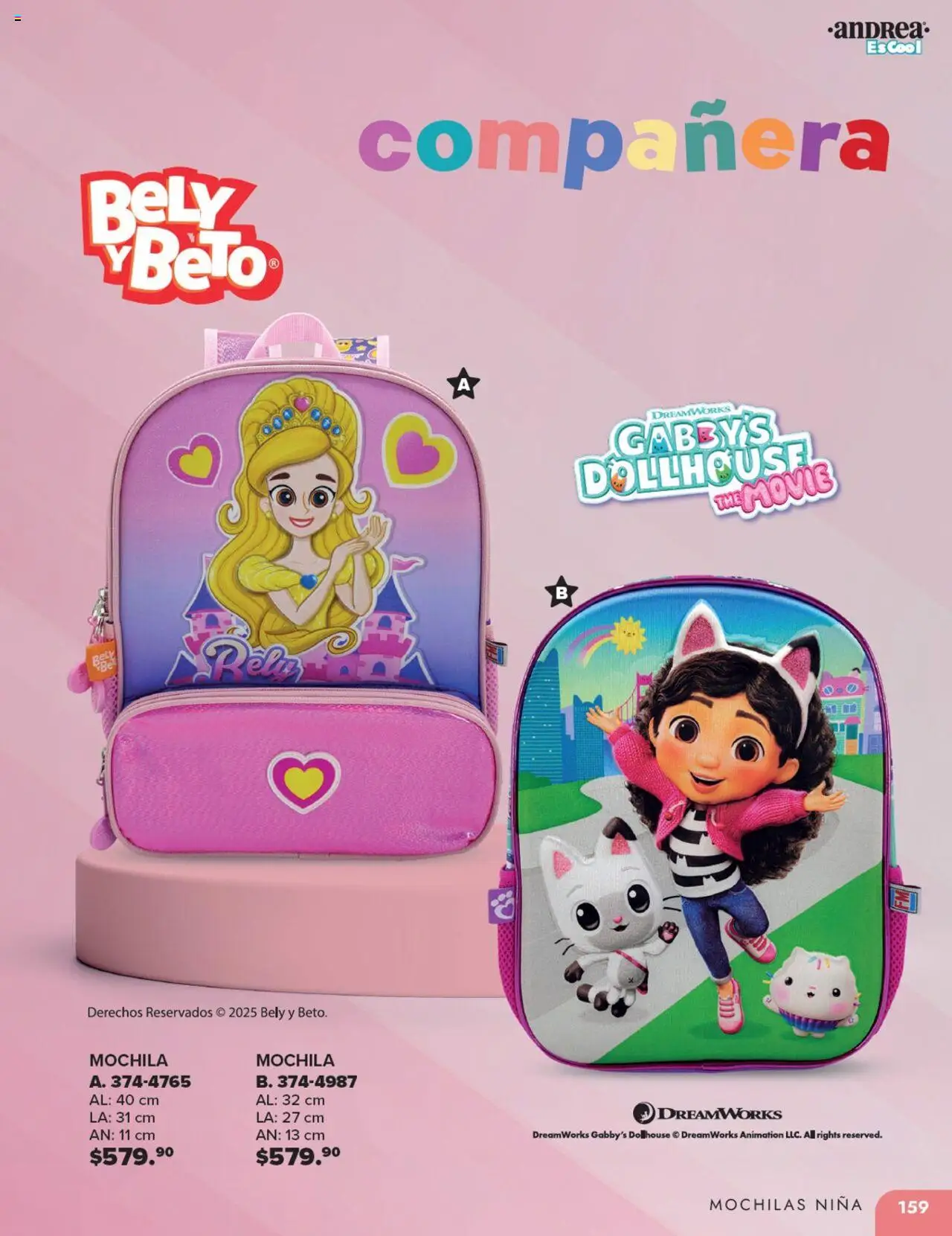 Nuevas ofertas de Andrea válidas en toda la República Mexicana desde el 25.05.2025. ¡Encuentra las mejores ofertas en Andrea catálogo Colegial ! | Página: 159 | Productos: Mochila